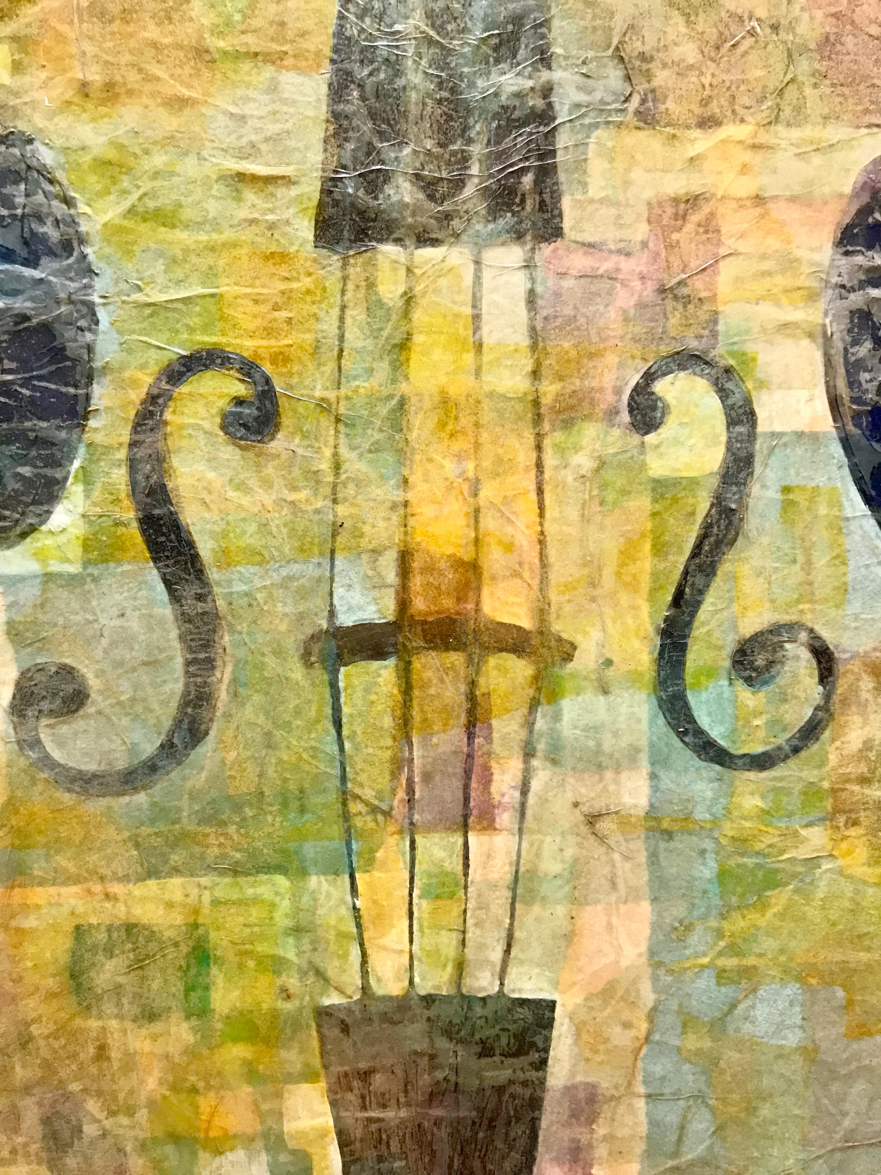 Mixed-Media-Jazz-Gemälde, Herbert Jacobs, Moderne der Mitte des Jahrhunderts, 1970er Jahre 3