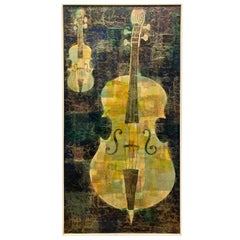 Mixed-Media-Jazz-Gemälde, Herbert Jacobs, Moderne der Mitte des Jahrhunderts, 1970er Jahre