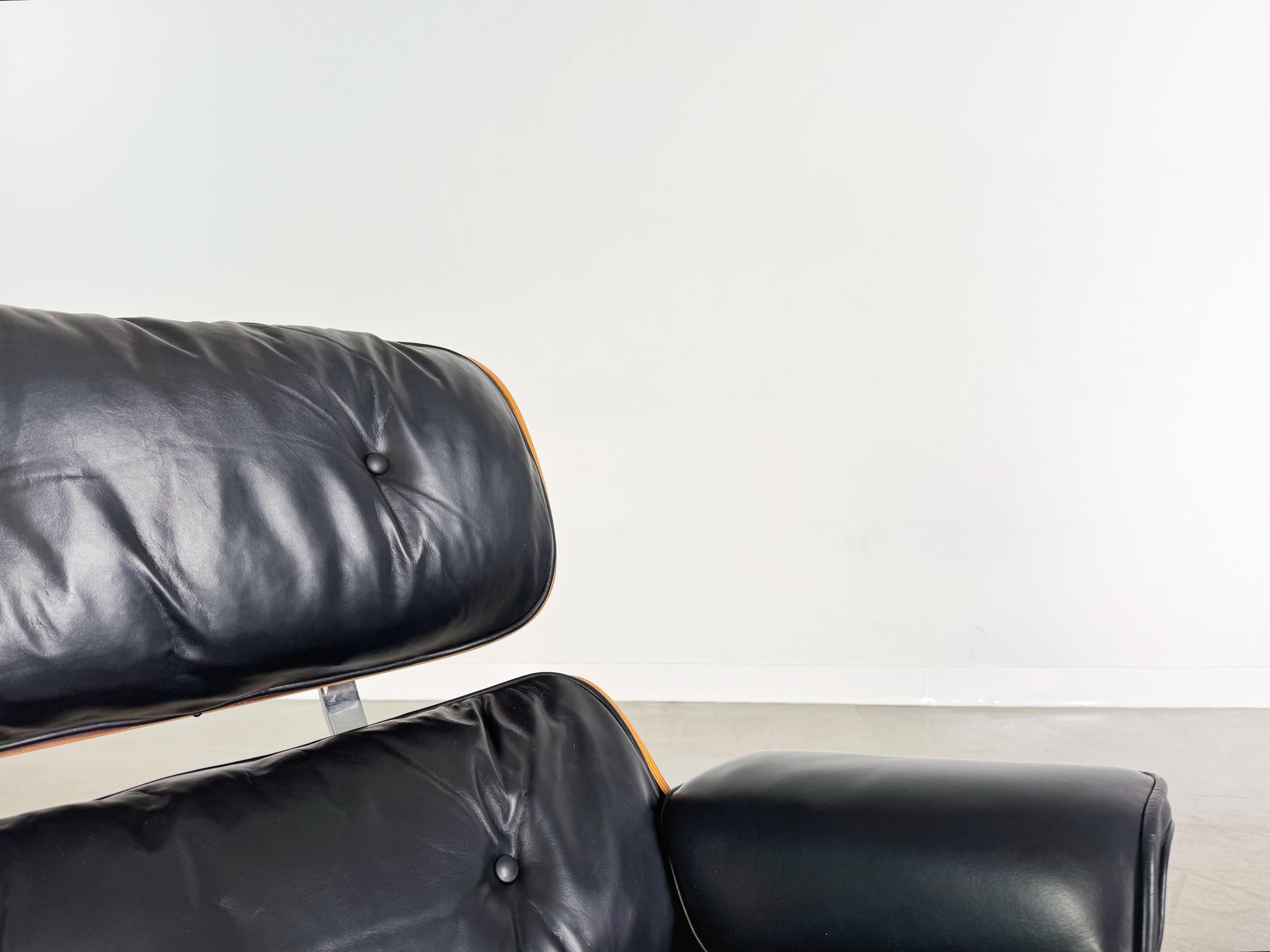 Original Herman Miller Eames Lounge chair Vitra Sessel + Ottoman For Sale 2
