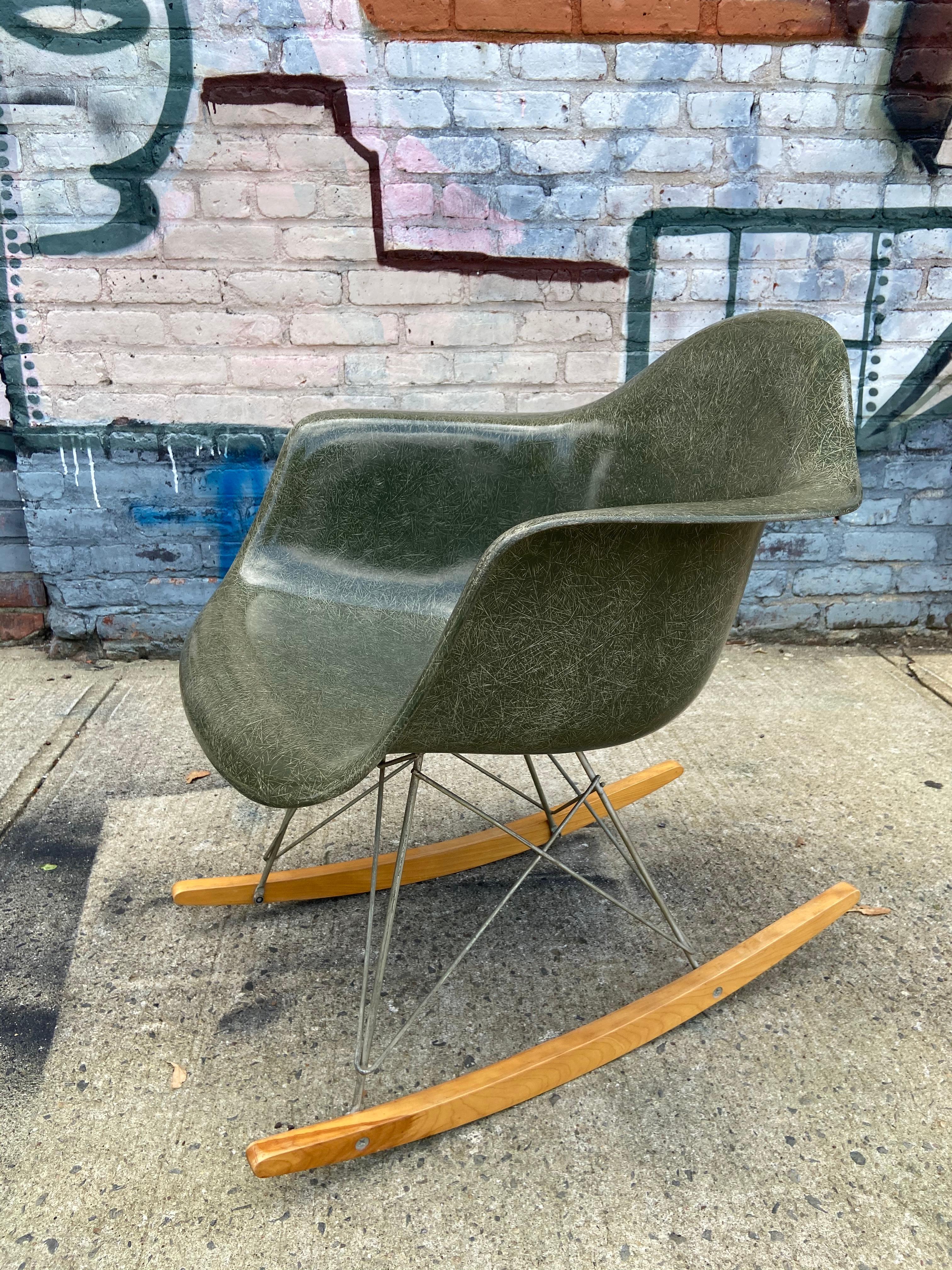 olive green rocking chair