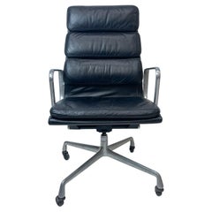 Original Herman Miller Eames Soft Pad Office Executive Chair Black Leather, 1978