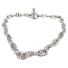Original Hermes Chaîne D’ Ancre Link Necklace, Silver