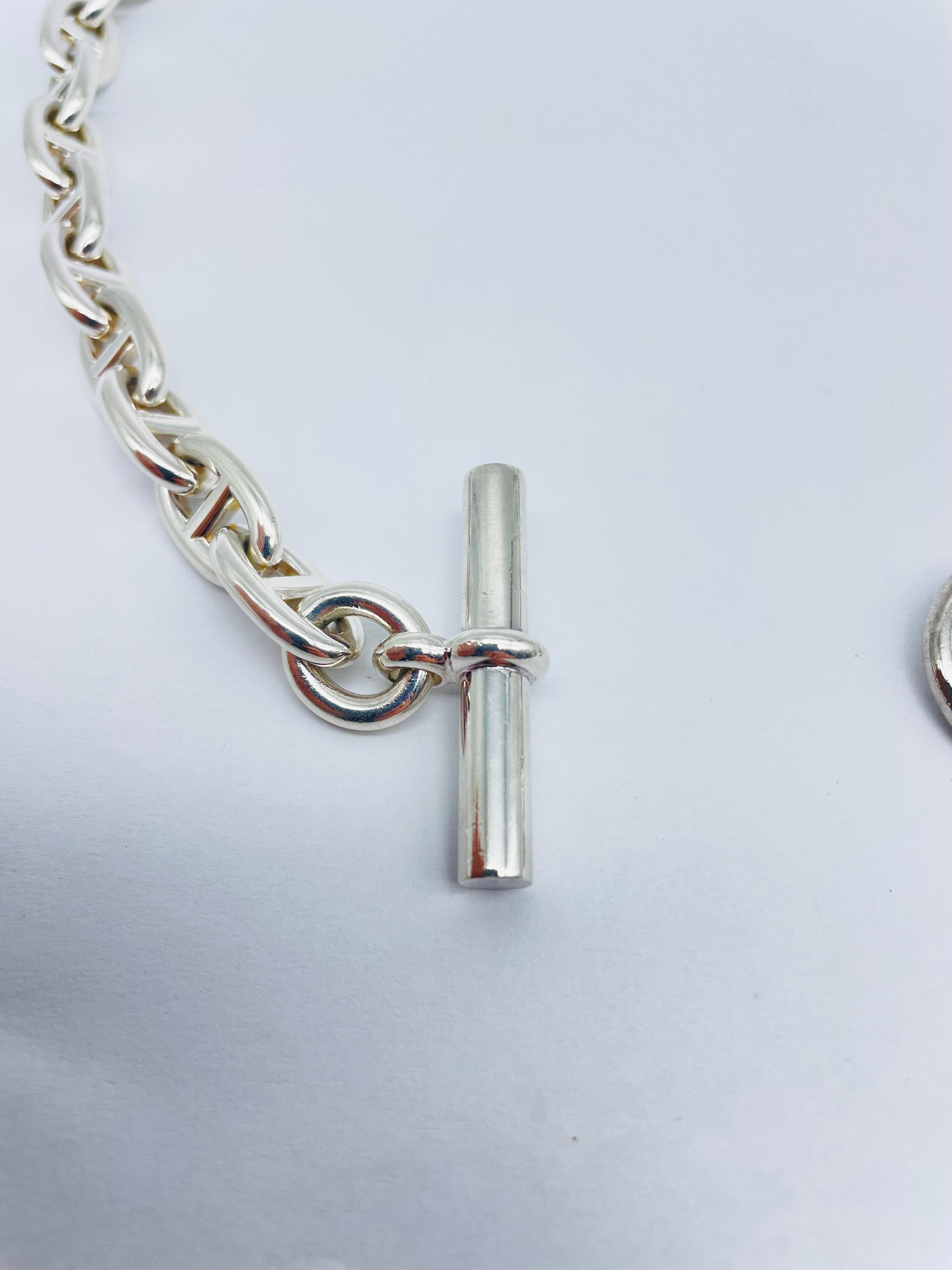 Original Hermes Chaîne D’ Ancre Link Necklace, Silver 1