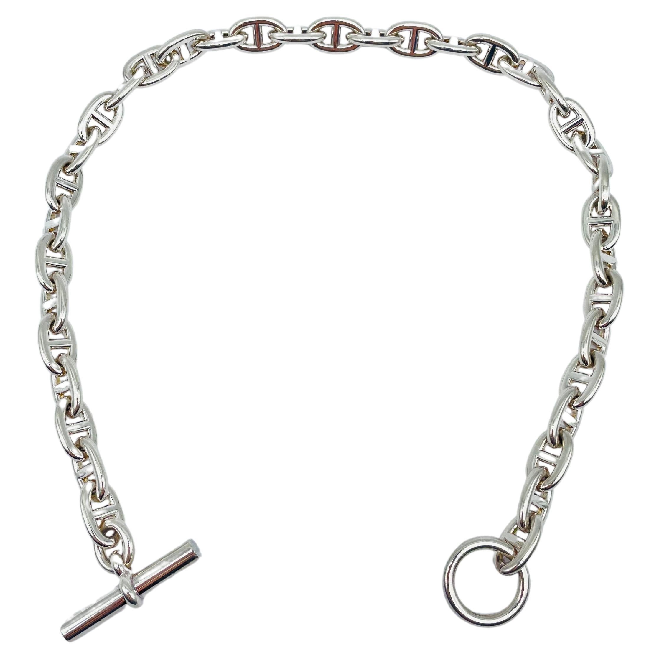 Original Hermes Chaîne D’ Ancre Link Necklace, Silver