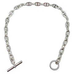 Collier chaîne d' ancre Hermes original, en argent.