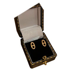 Original Hermes Farandole 18K Rose Gold Chaine d
Ancre Motif Stud Earrings
