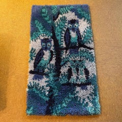 Original High Pile "Kids Collection" Wall Rya Rug Ege Taepper, Denmark 1970s