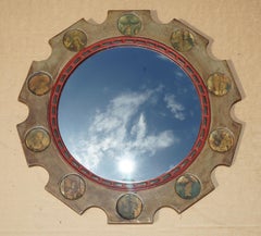 ORIGINAL HiGHLY COLLECTABLE VINTAGE ITALIAN RELIGIOUS JESUS BUTLERS WALL MIRROR