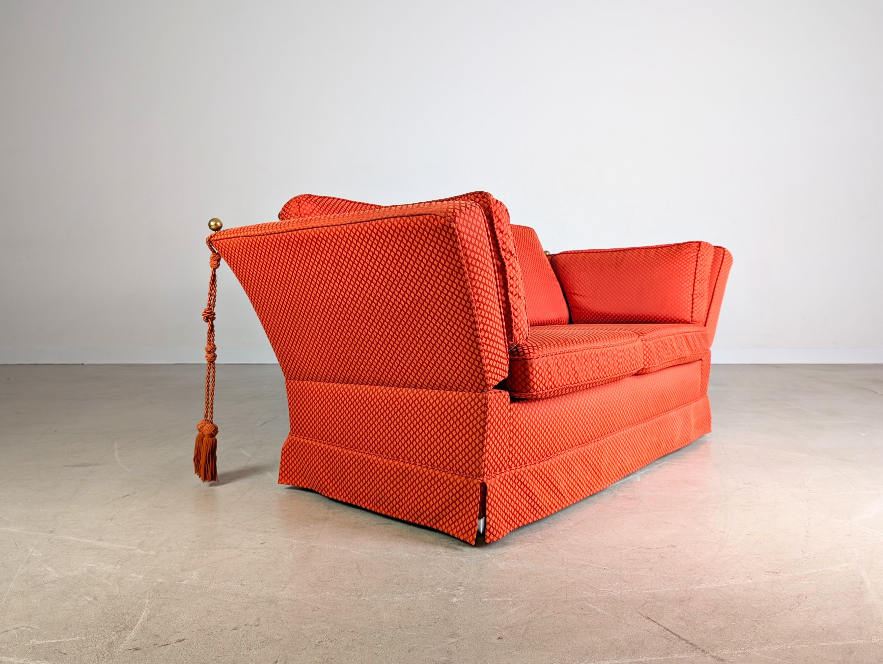 Tedesco Divano originale Himolla Vintage Spanisches Sofa rot Kaminsofa in vendita