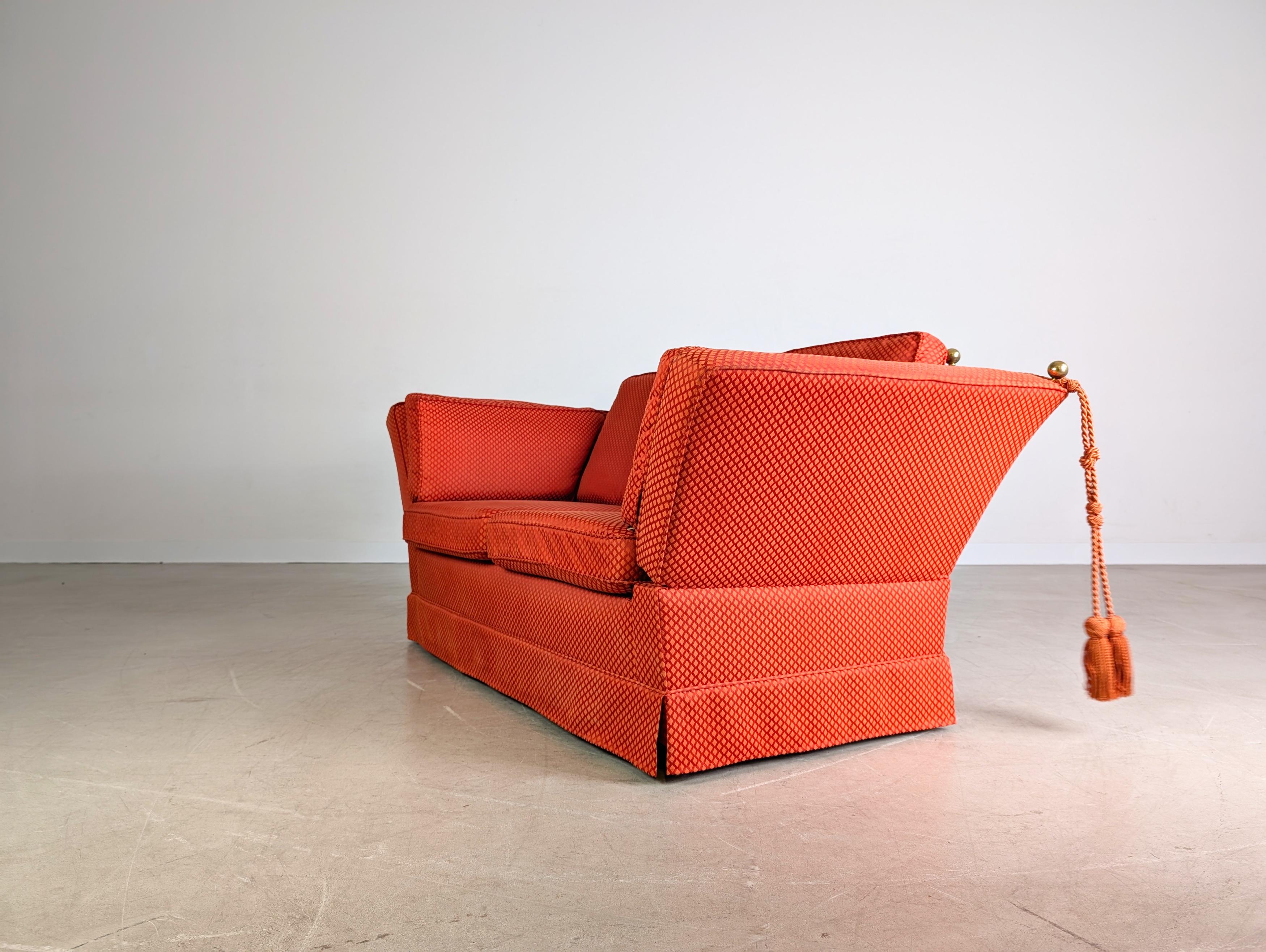 Divano originale Himolla Vintage Spanisches Sofa rot Kaminsofa In condizioni buone in vendita a Berlin, DE
