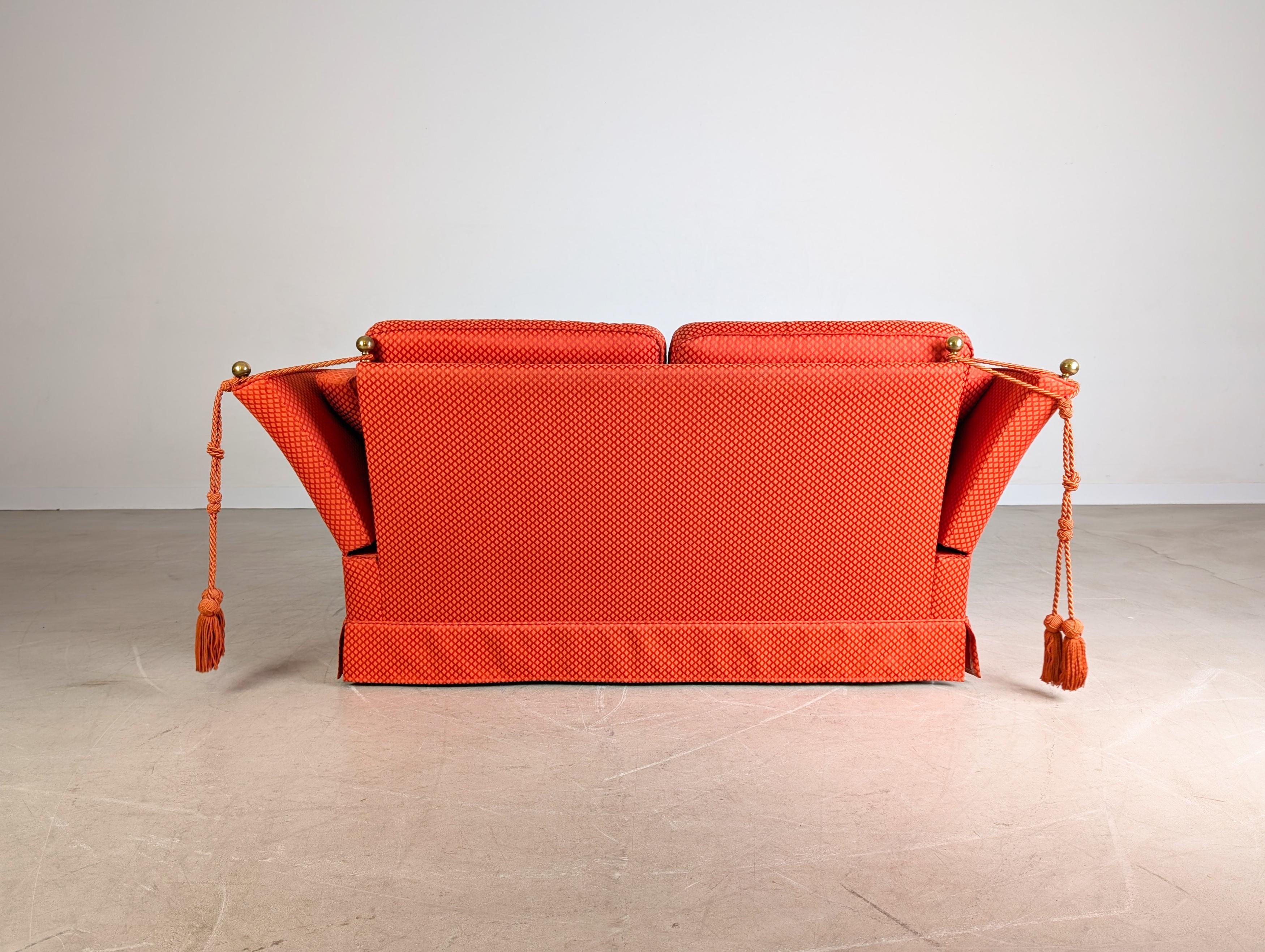 Fine XX secolo Divano originale Himolla Vintage Spanisches Sofa rot Kaminsofa in vendita