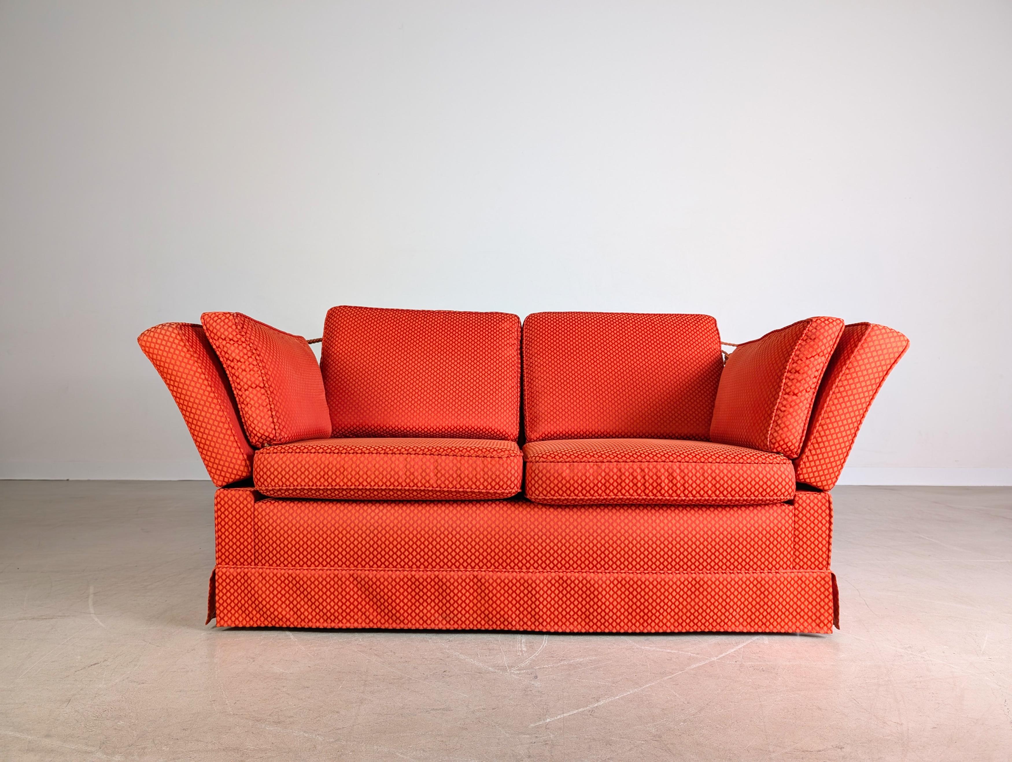 Divano originale Himolla Vintage Spanisches Sofa rot Kaminsofa I In condizioni buone in vendita a Berlin, DE