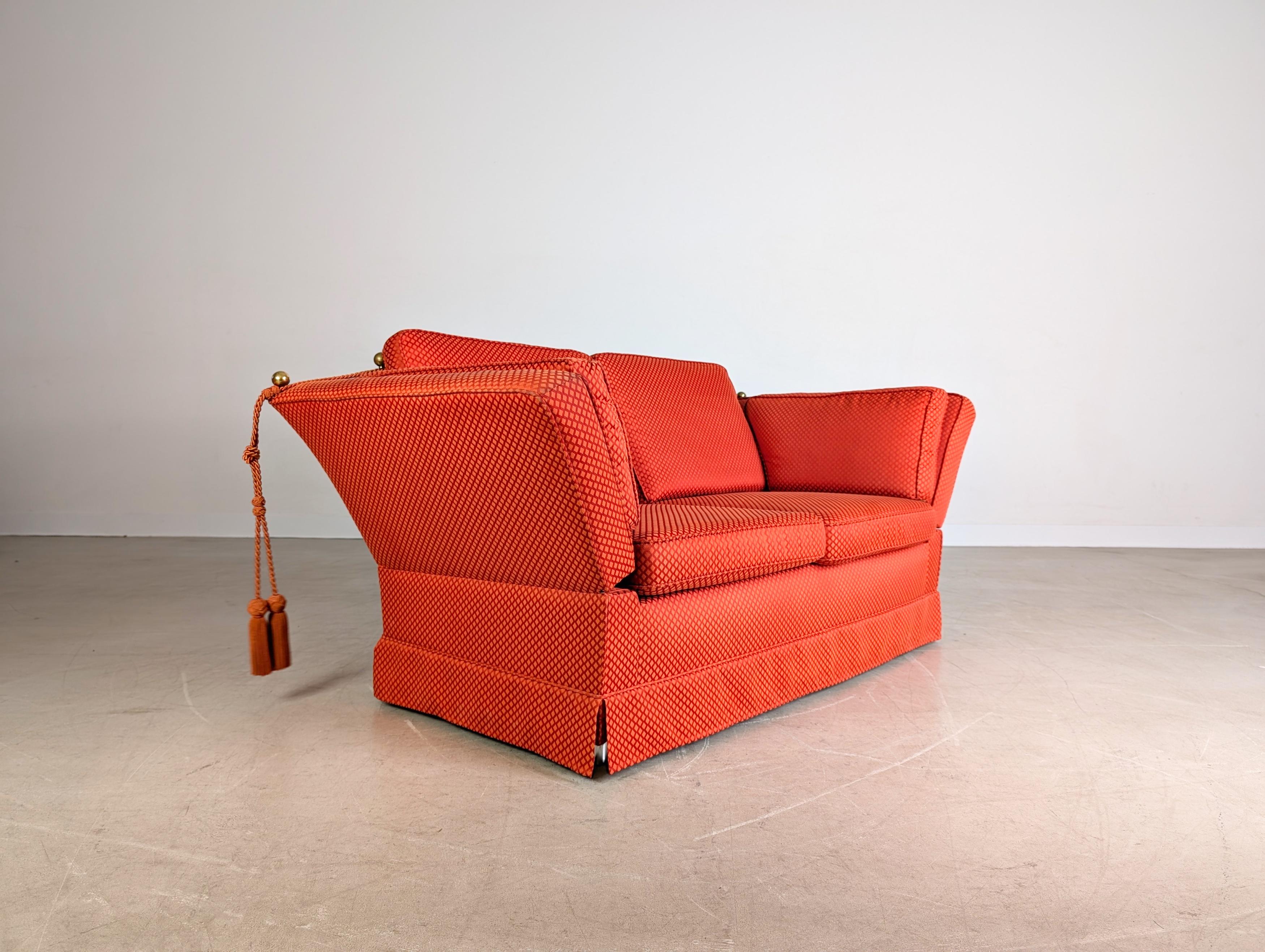 Fine XX secolo Divano originale Himolla Vintage Spanisches Sofa rot Kaminsofa I in vendita