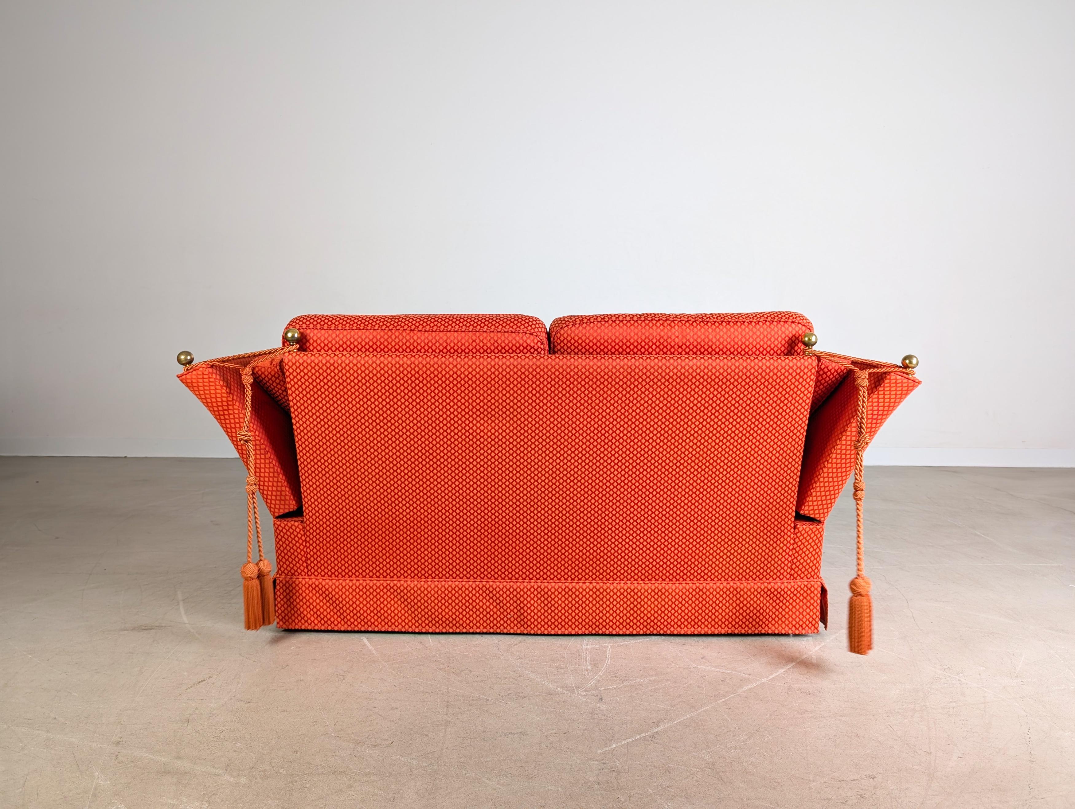 Divano originale Himolla Vintage Spanisches Sofa rot Kaminsofa I in vendita 1
