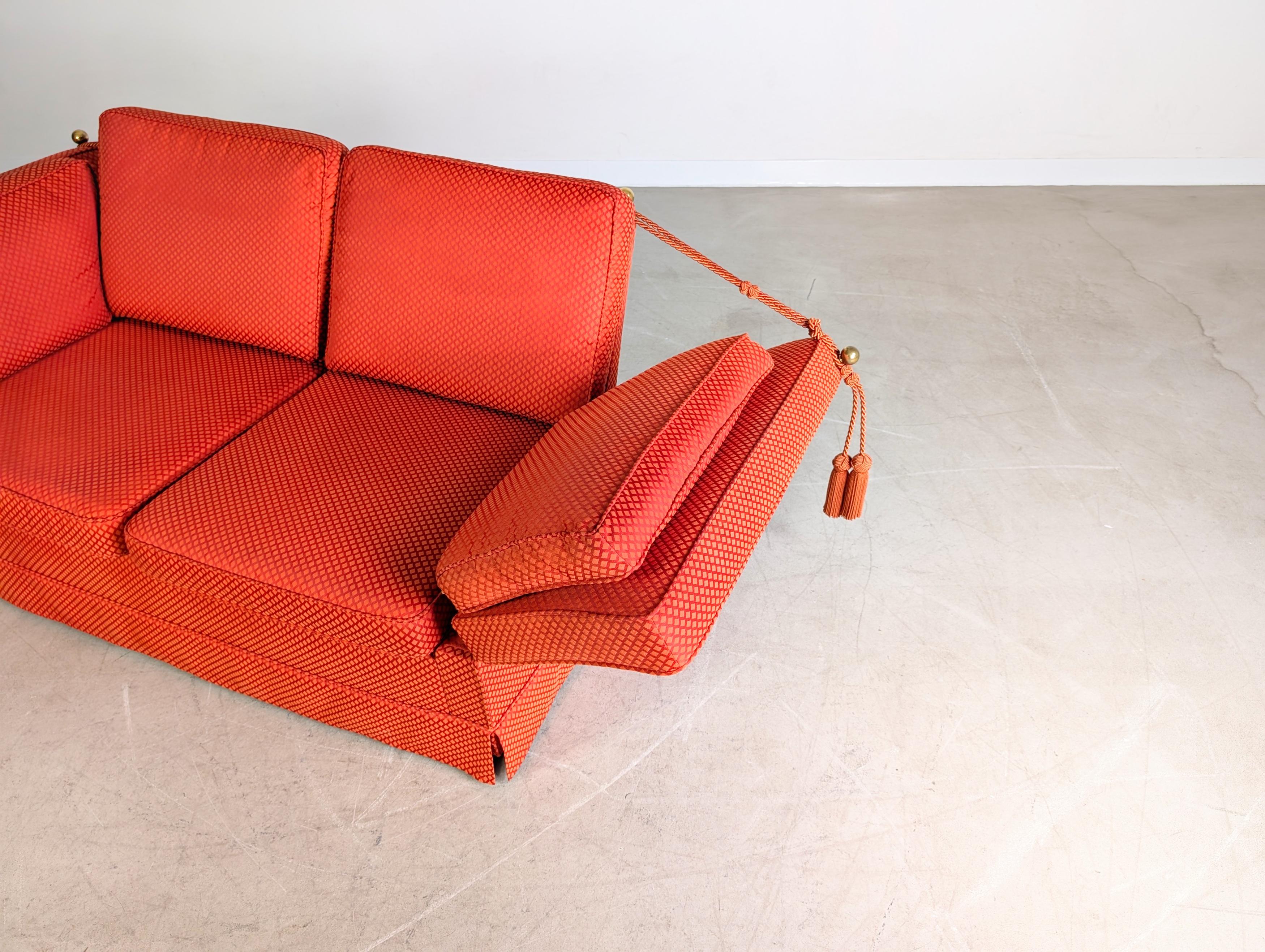 Divano originale Himolla Vintage Spanisches Sofa rot Kaminsofa I in vendita 2