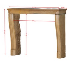 Original historischer zweifarbiger Kaminsims aus Stein - zeitloses französisches Design