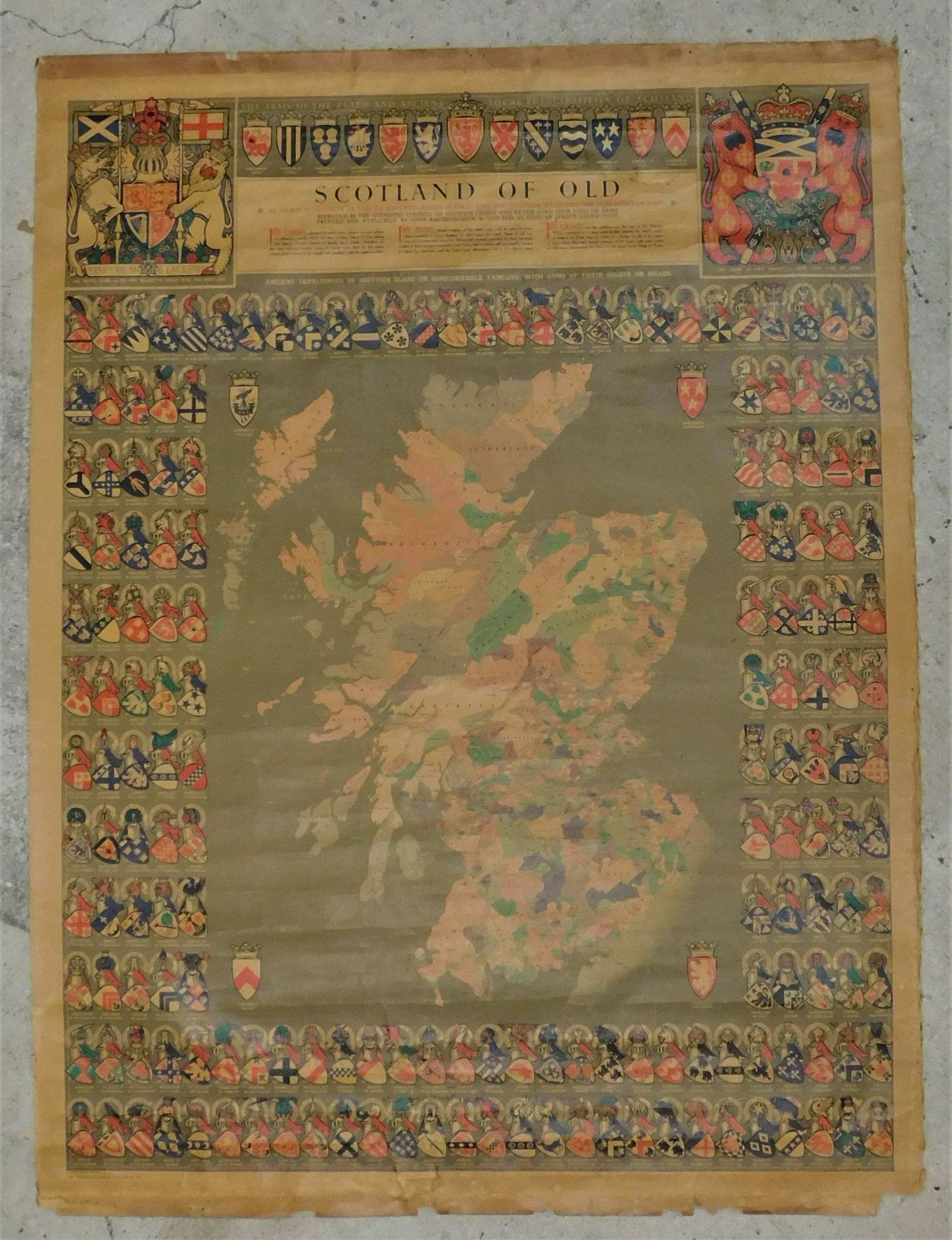 clan map of scotland 1600