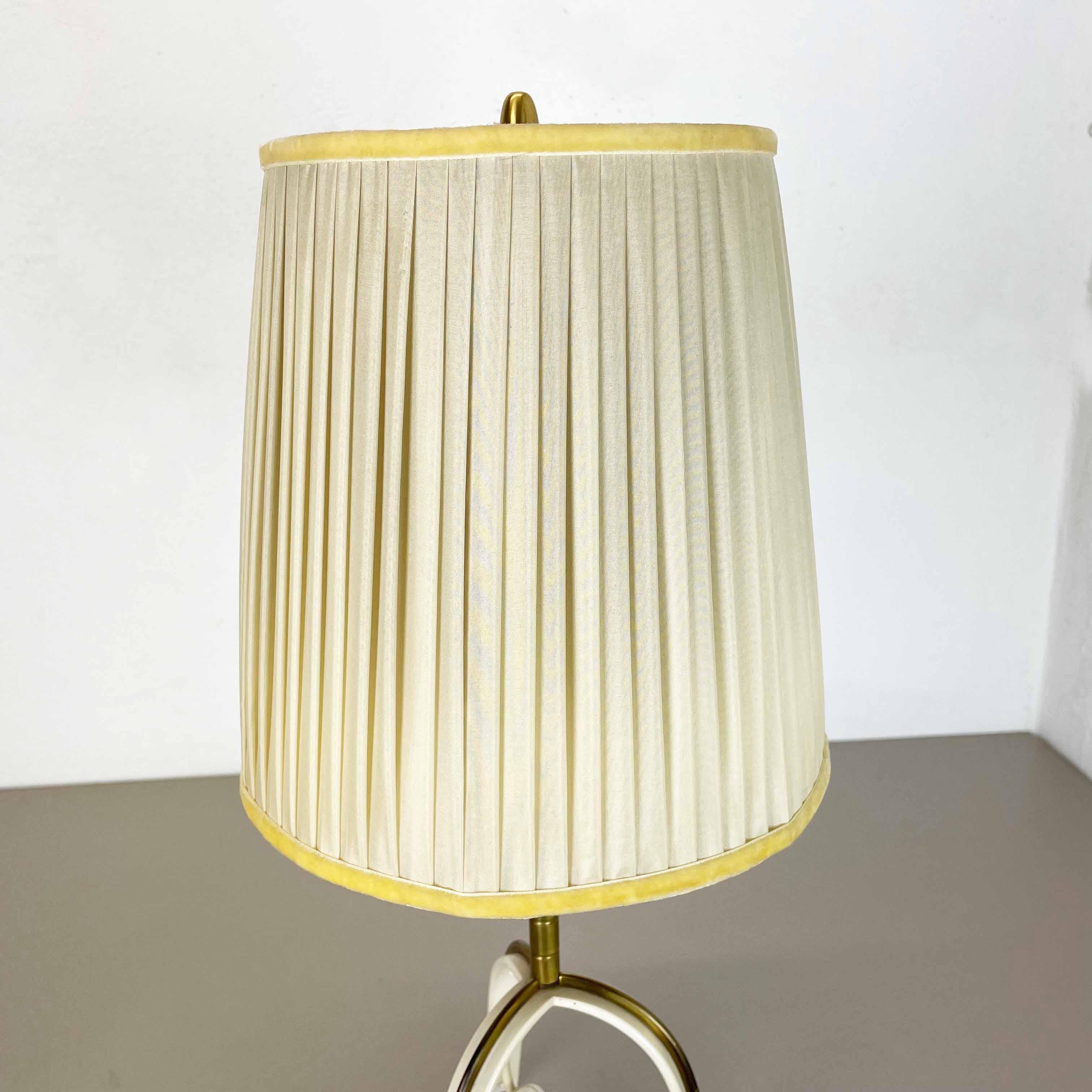 Original Hollywood Regency Kalmar Style Brass Tripod Table Light, Austria, 1950s For Sale 5