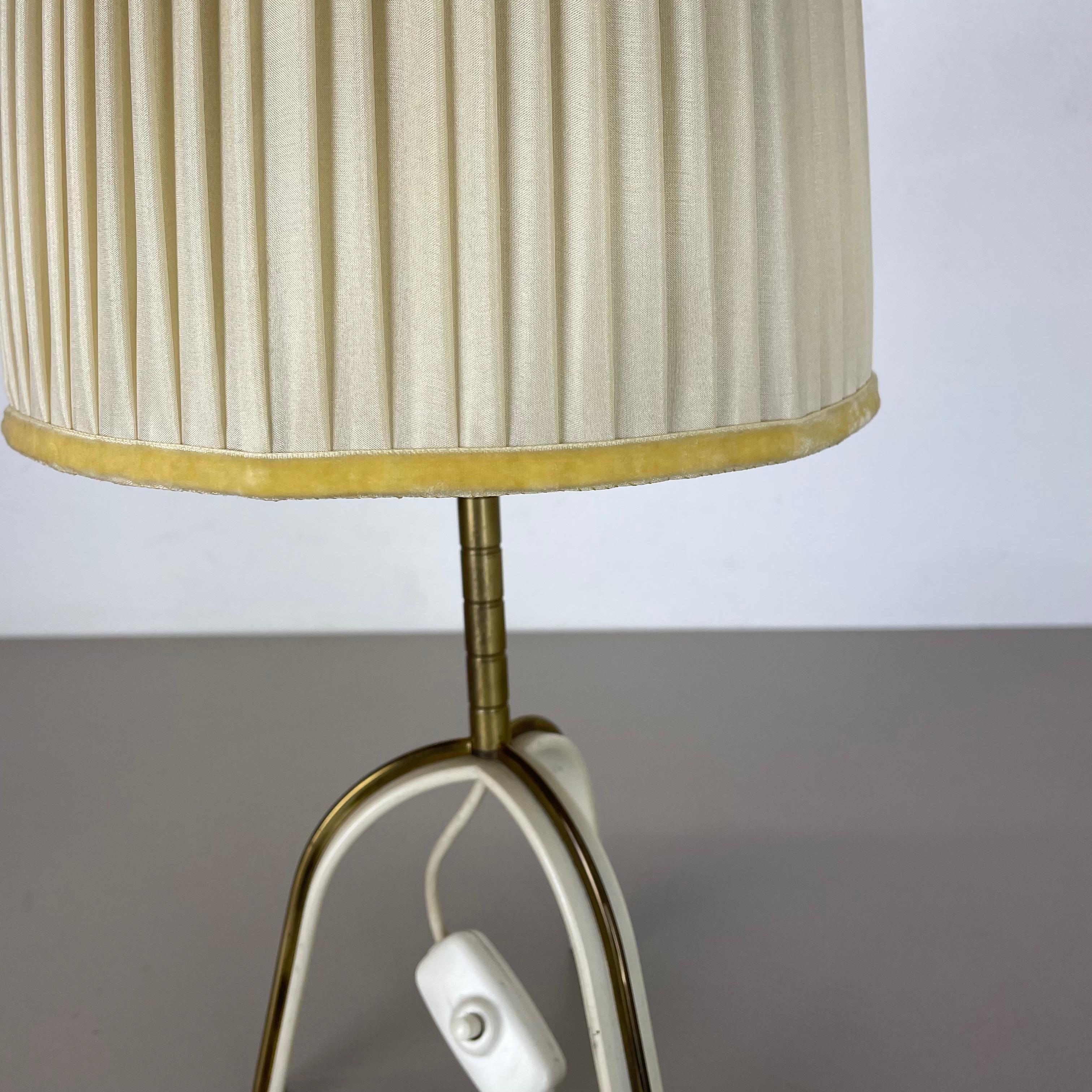 Original Hollywood Regency Kalmar Style Brass Tripod Table Light, Austria, 1950s For Sale 7