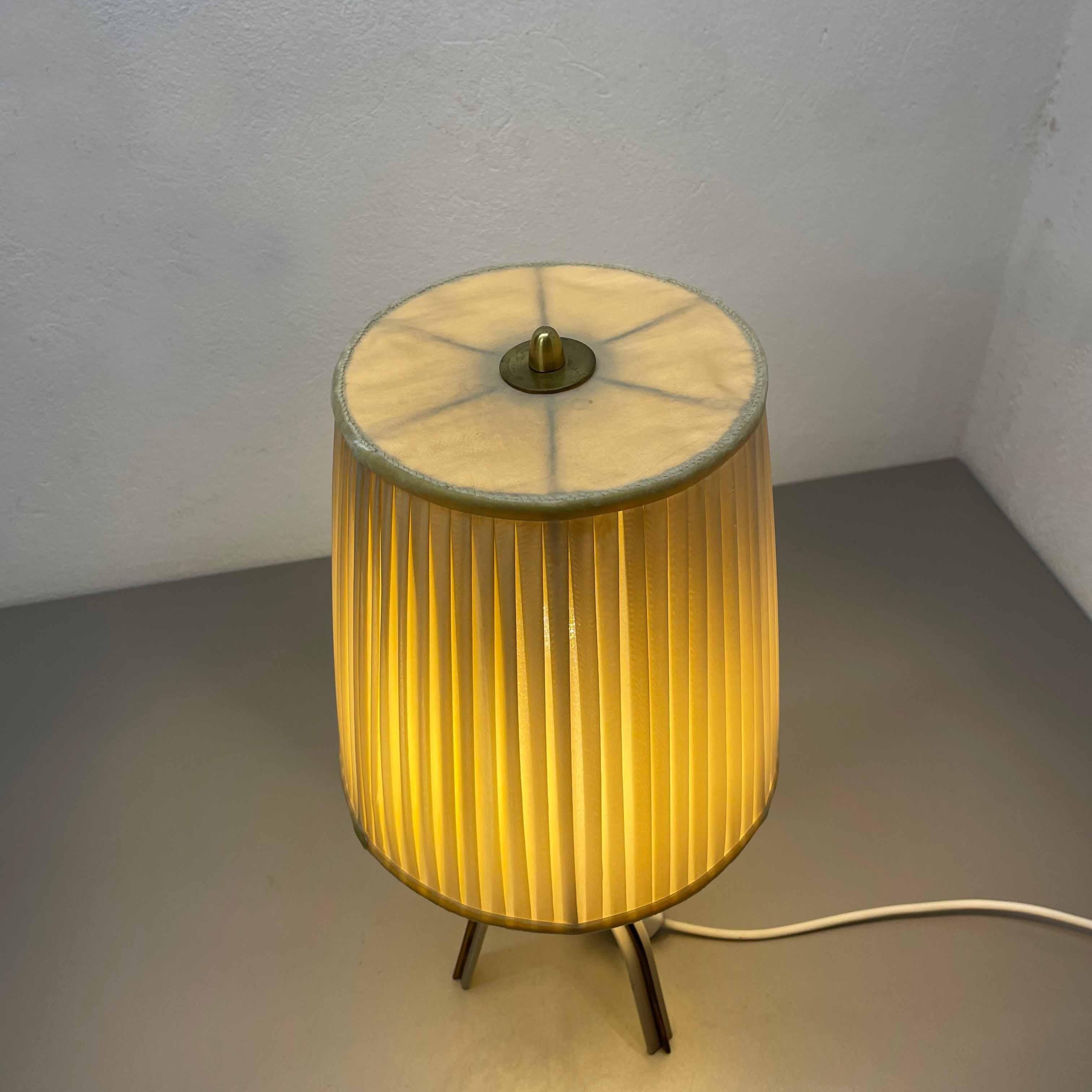 Original Hollywood Regency Kalmar Style Brass Tripod Table Light, Austria, 1950s For Sale 10