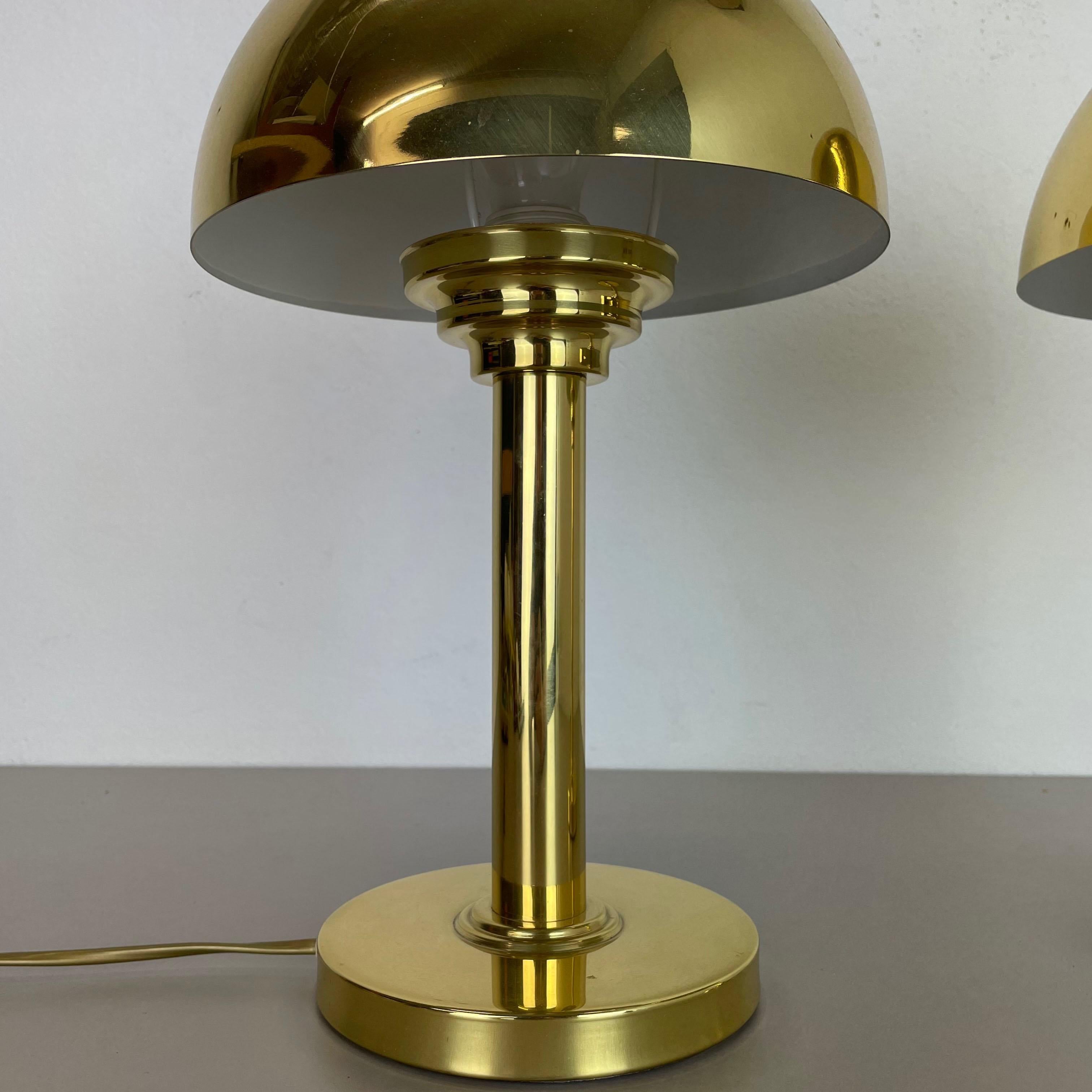set of 2 Hollywood Regency Mushroom Brass Sputnik Table Light, Italy, 1980s In Good Condition In Kirchlengern, DE