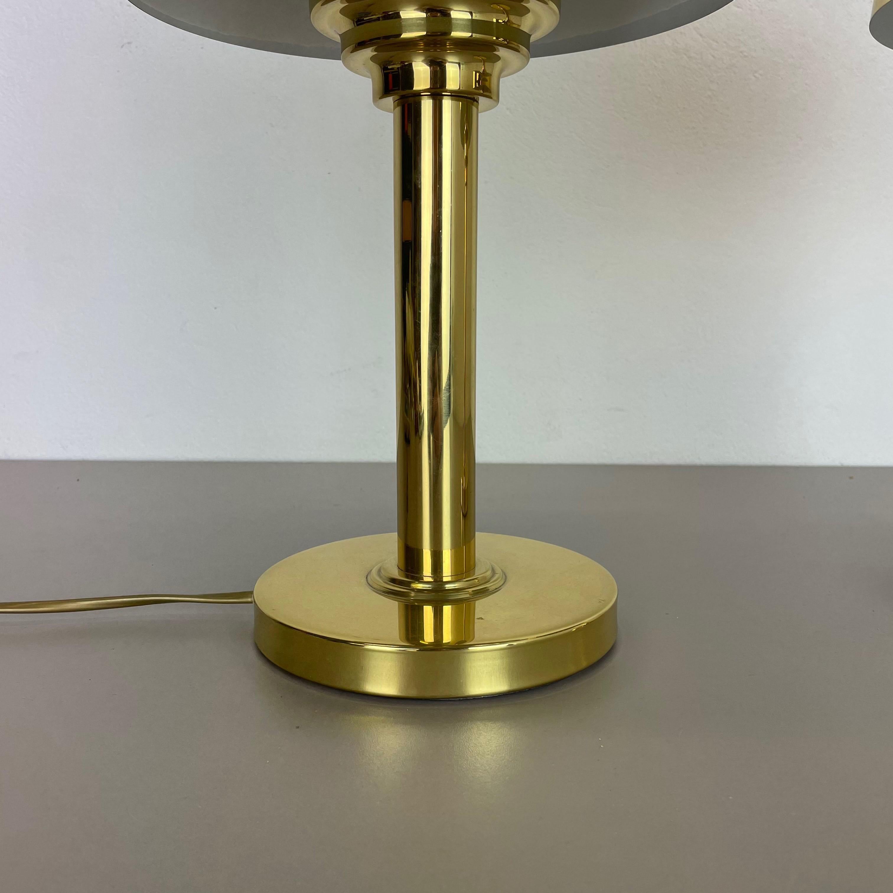 20th Century set of 2 Hollywood Regency Mushroom Brass Sputnik Table Light, Italy, 1980s
