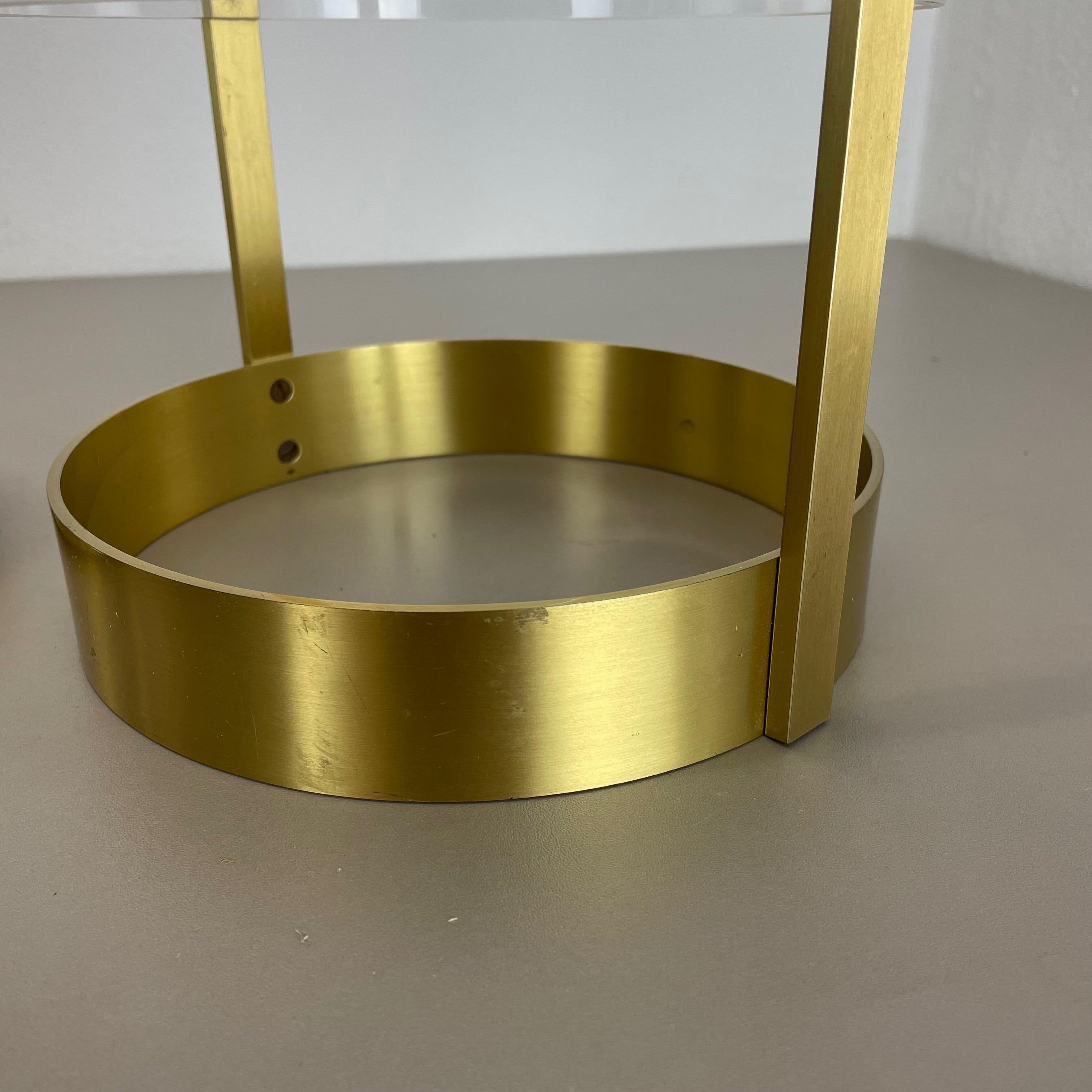 Original Hollywood Regency Solid Brass Acryl Glass Umbrella Stand, Italy, 1970s For Sale 10