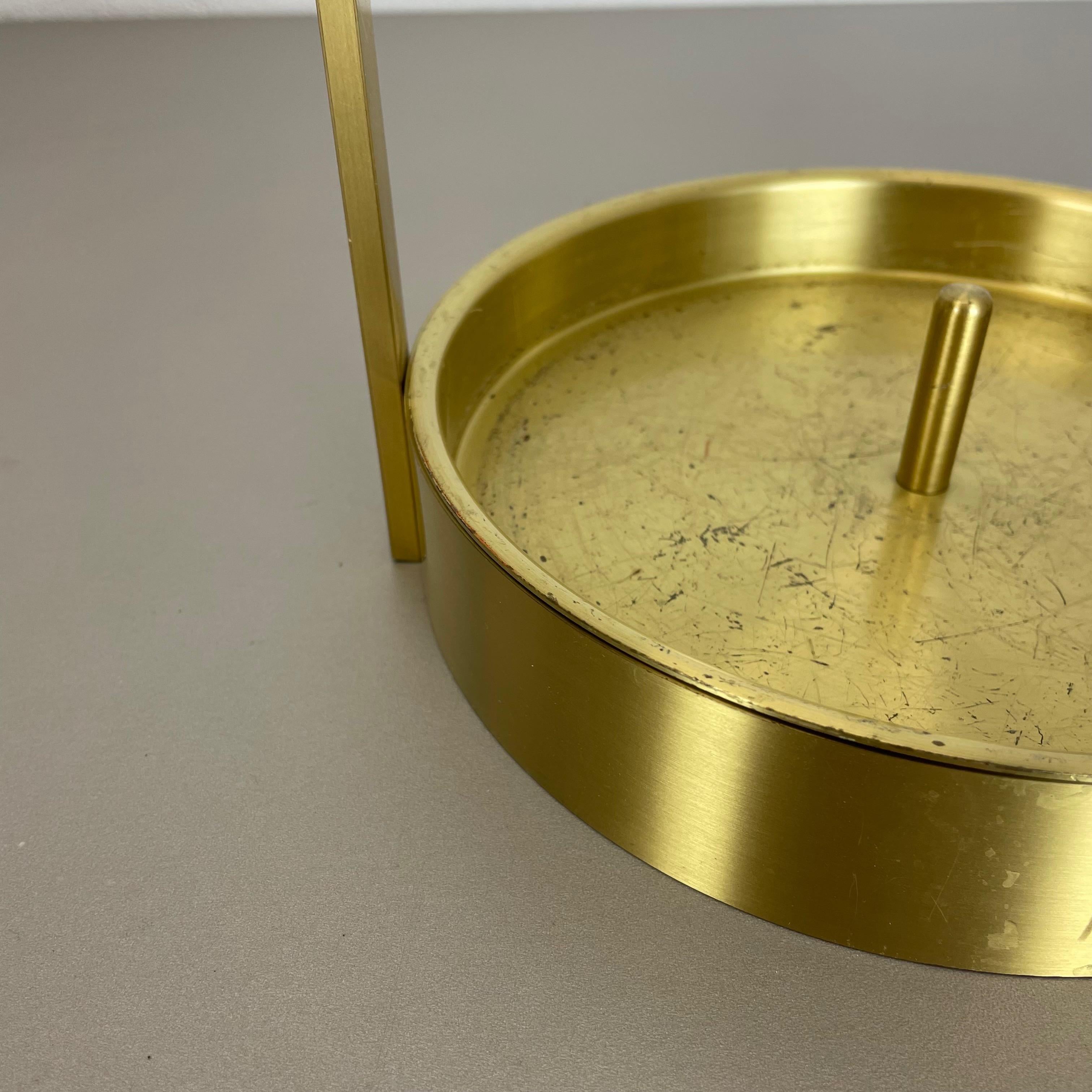 Italian Original Hollywood Regency Solid Brass Acryl Glass Umbrella Stand, Italy, 1970s For Sale
