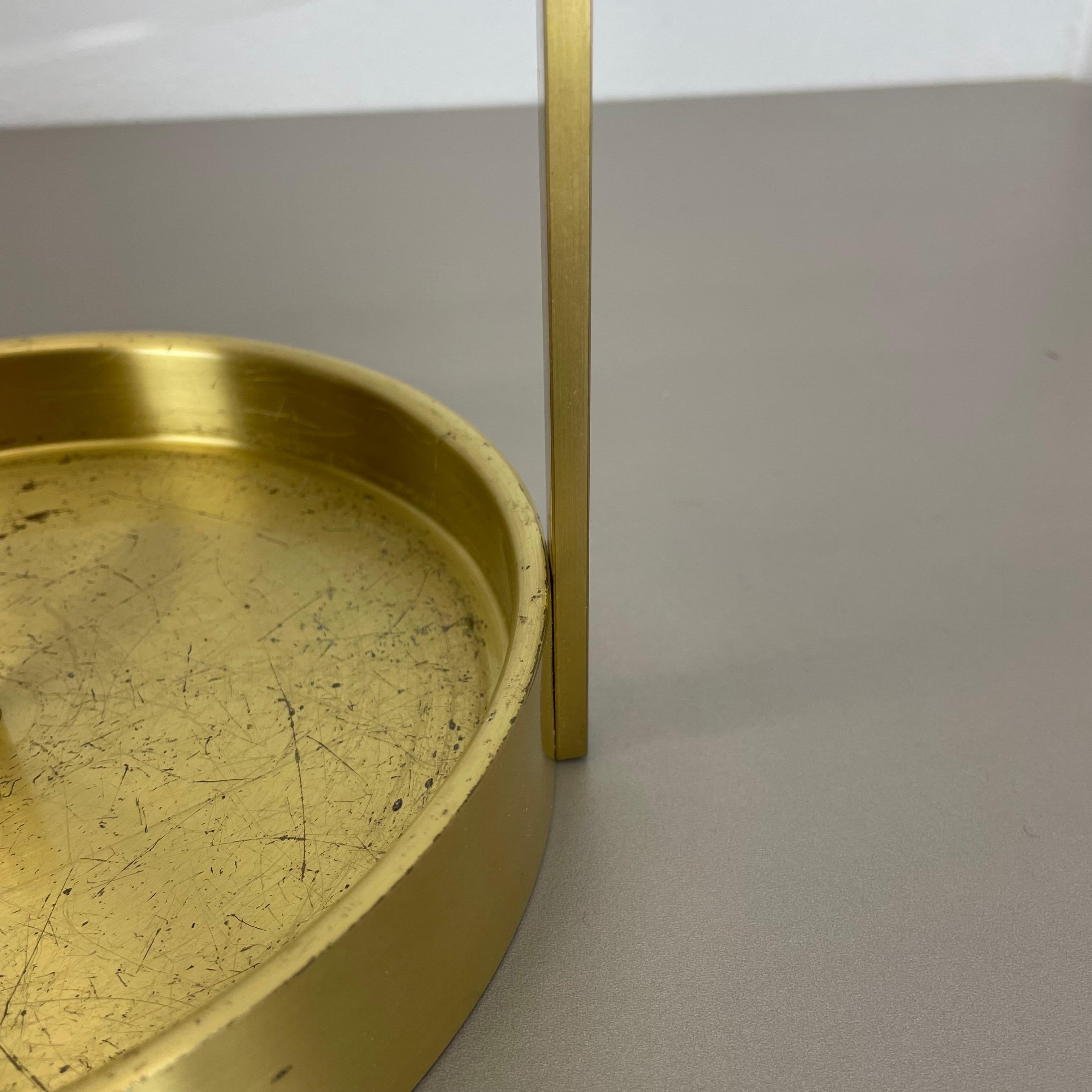 Original Hollywood Regency Solid Brass Acryl Glass Umbrella Stand, Italy, 1970s In Good Condition For Sale In Kirchlengern, DE