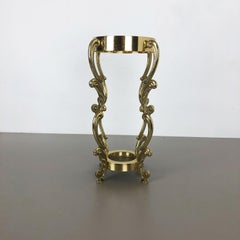 Original Hollywood Regency Solid Brass Umbrella Stand, Italy, 1970s