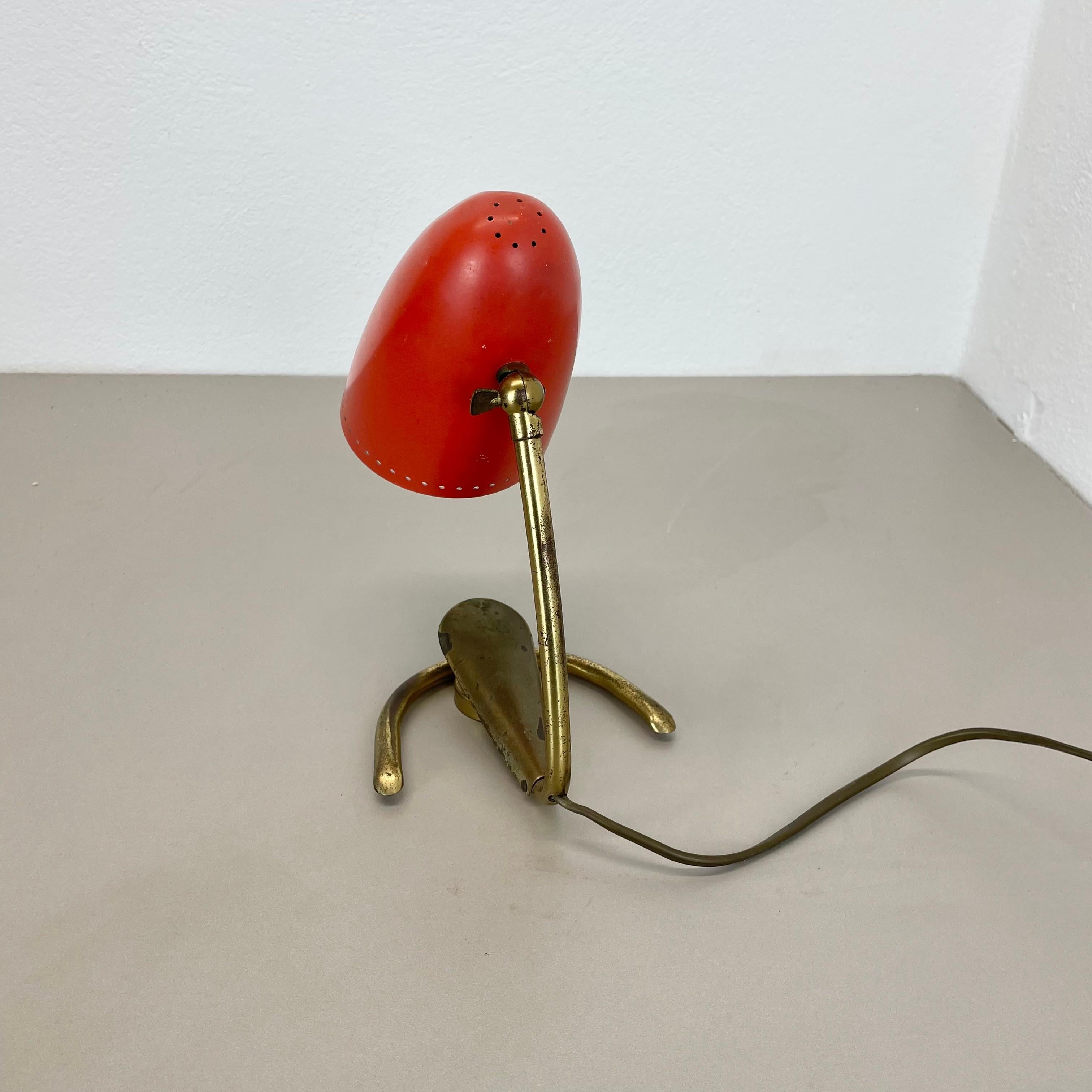 Original Hollywood Regency Stilnovo Style Brass Sputnik Table Light, Italy 1950s For Sale 3