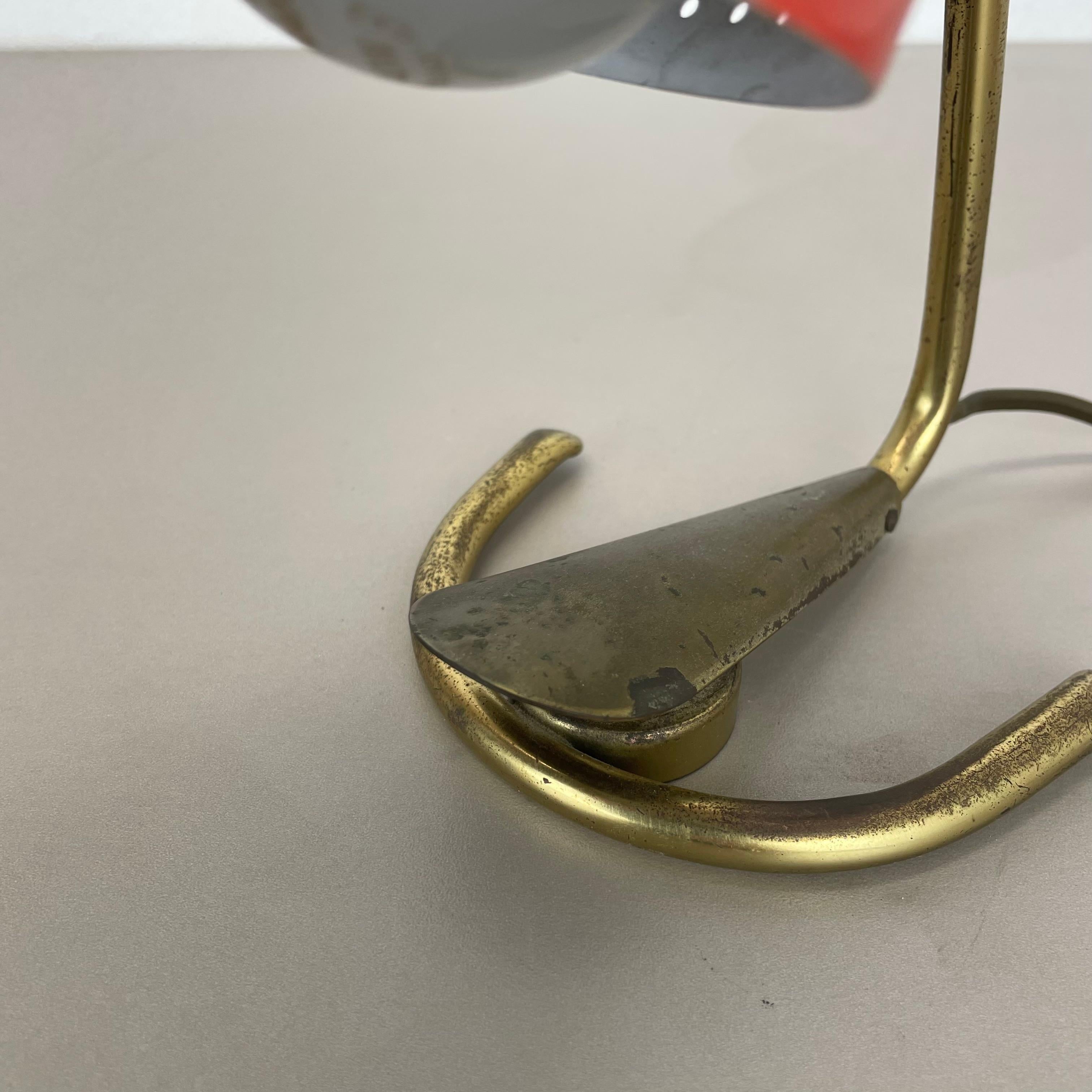 Original Hollywood Regency Stilnovo Style Brass Sputnik Table Light, Italy 1950s In Good Condition For Sale In Kirchlengern, DE