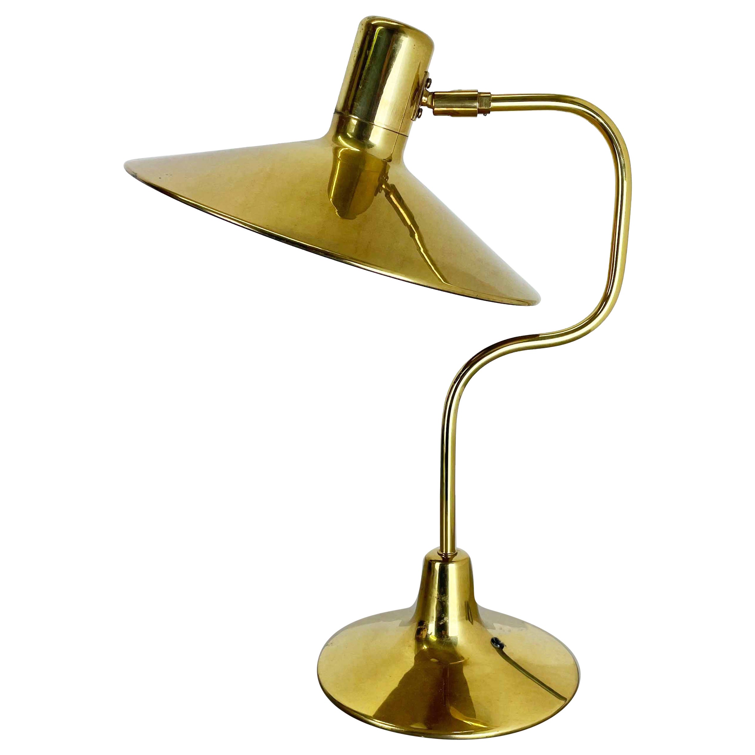 Original Lámpara de mesa Sputnik de latón estilo Hollywood Regency Stilnovo, Italia Años 70