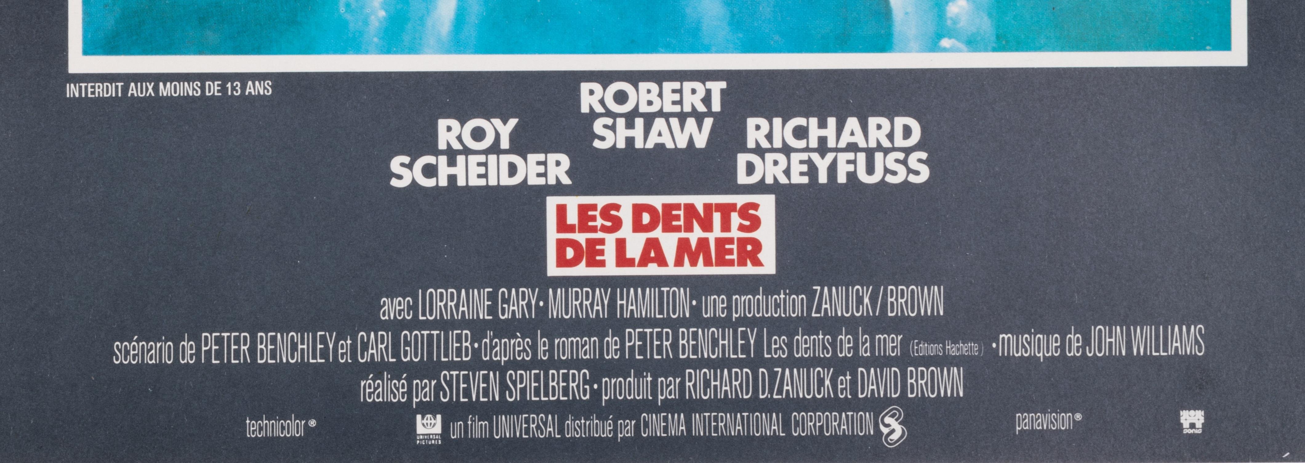 Kastel Original Horror Movie Poster, Jaws, Spielberg, Shark, Swimmer Cinema 1975 Bon état - En vente à SAINT-OUEN-SUR-SEINE, FR