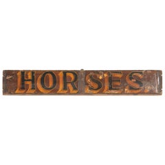 Original Horse Carousel Sign
