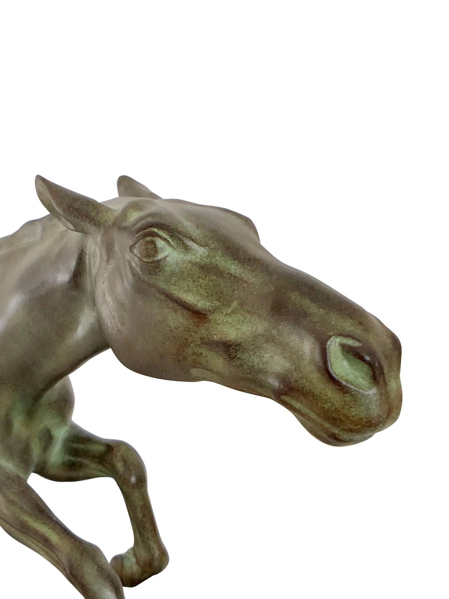 Original-Pferdeskulptur Fougue von Max Le Verrier 3