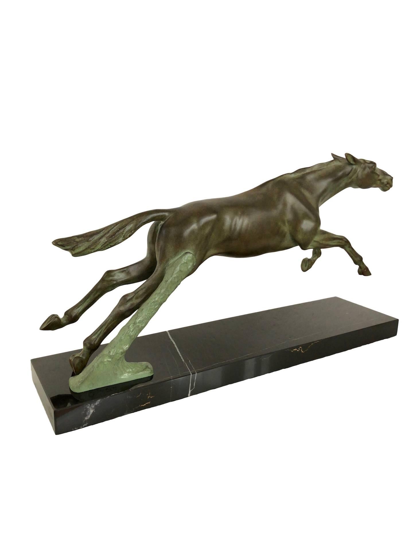 Original-Pferdeskulptur Fougue von Max Le Verrier 1