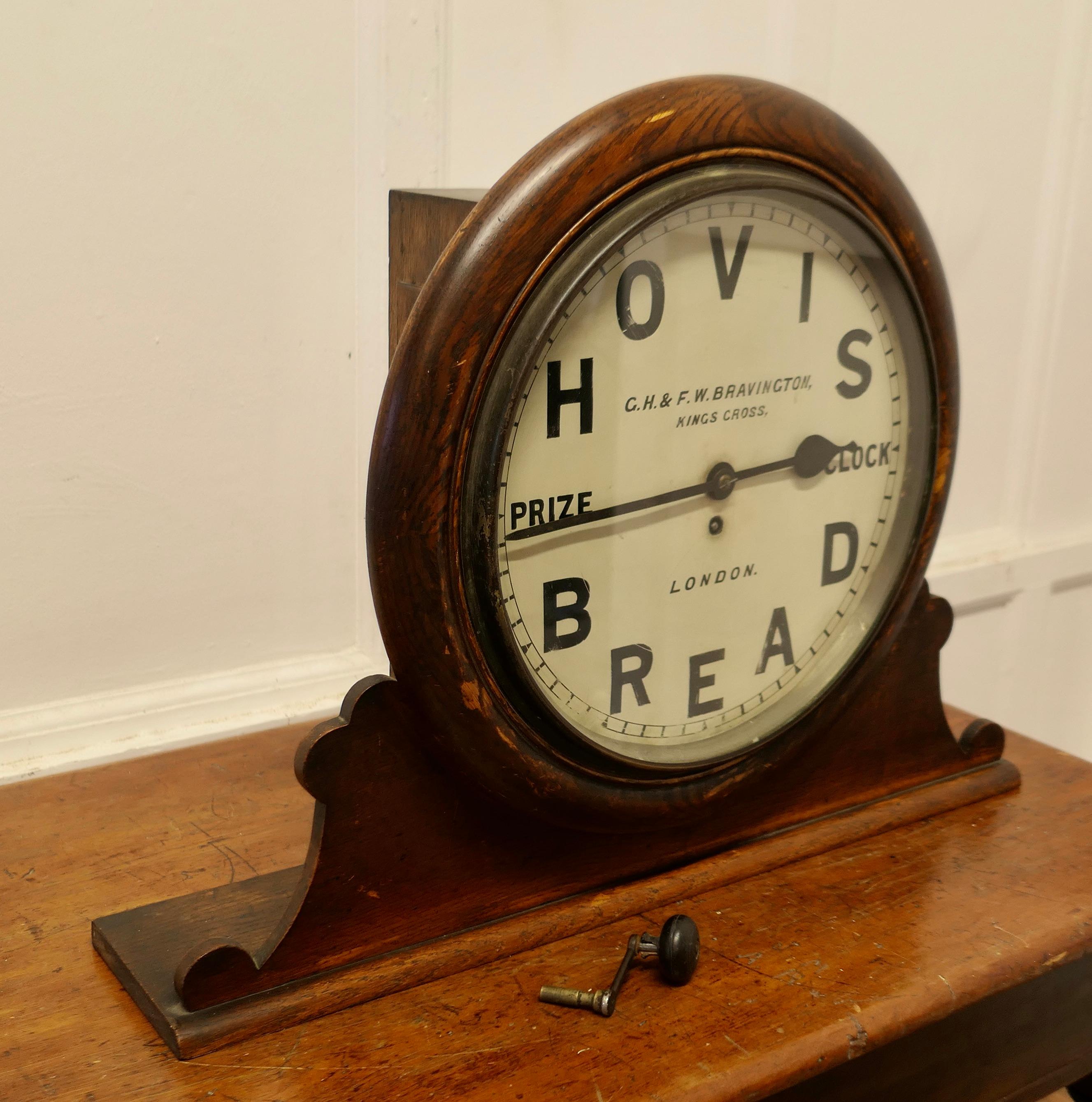 20th Century Original HOVIS Prize Clock by G.H.& F.W. Bravington London    For Sale