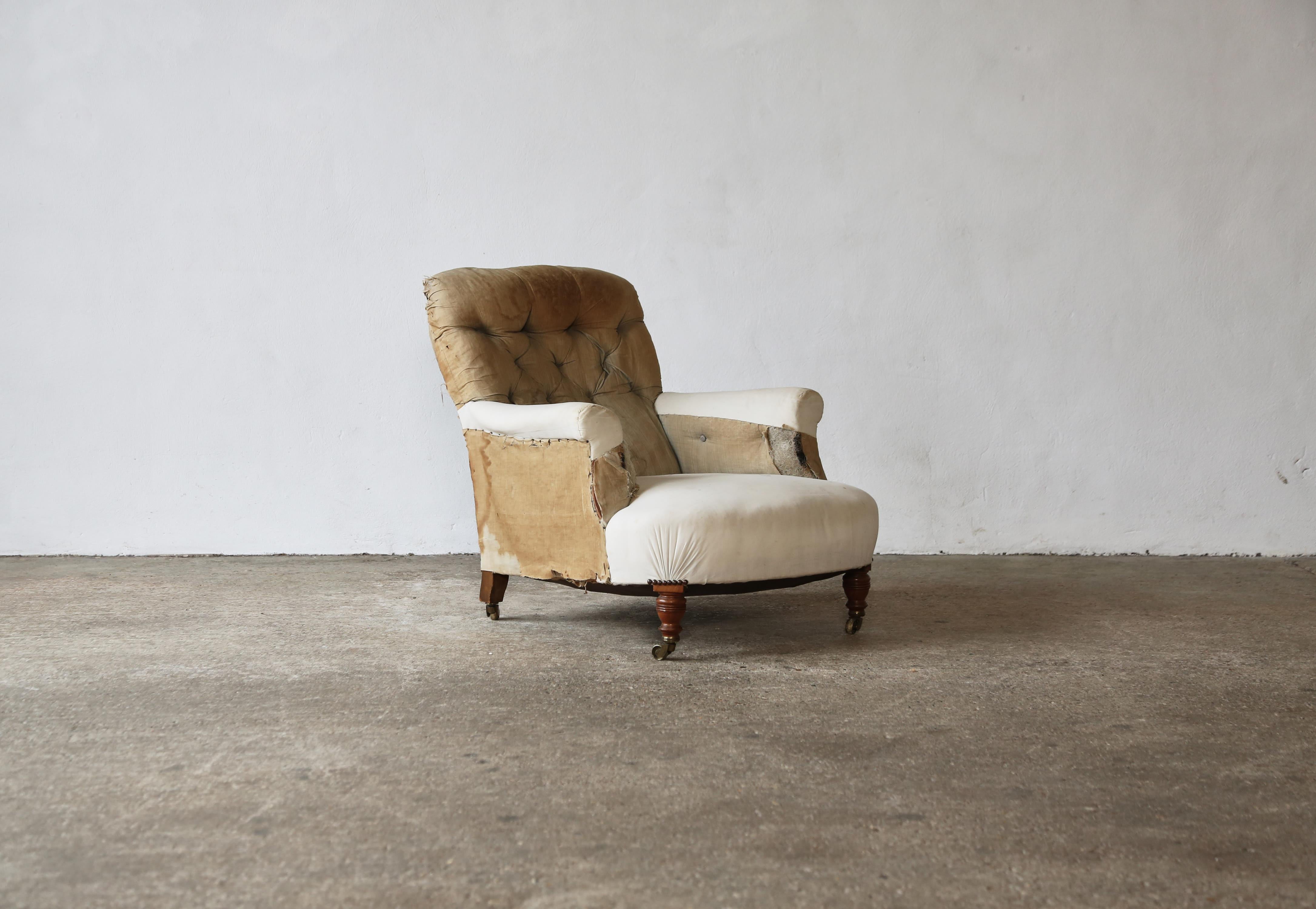 English Original Howard and Sons Armchair, England, 19th Century For Sale