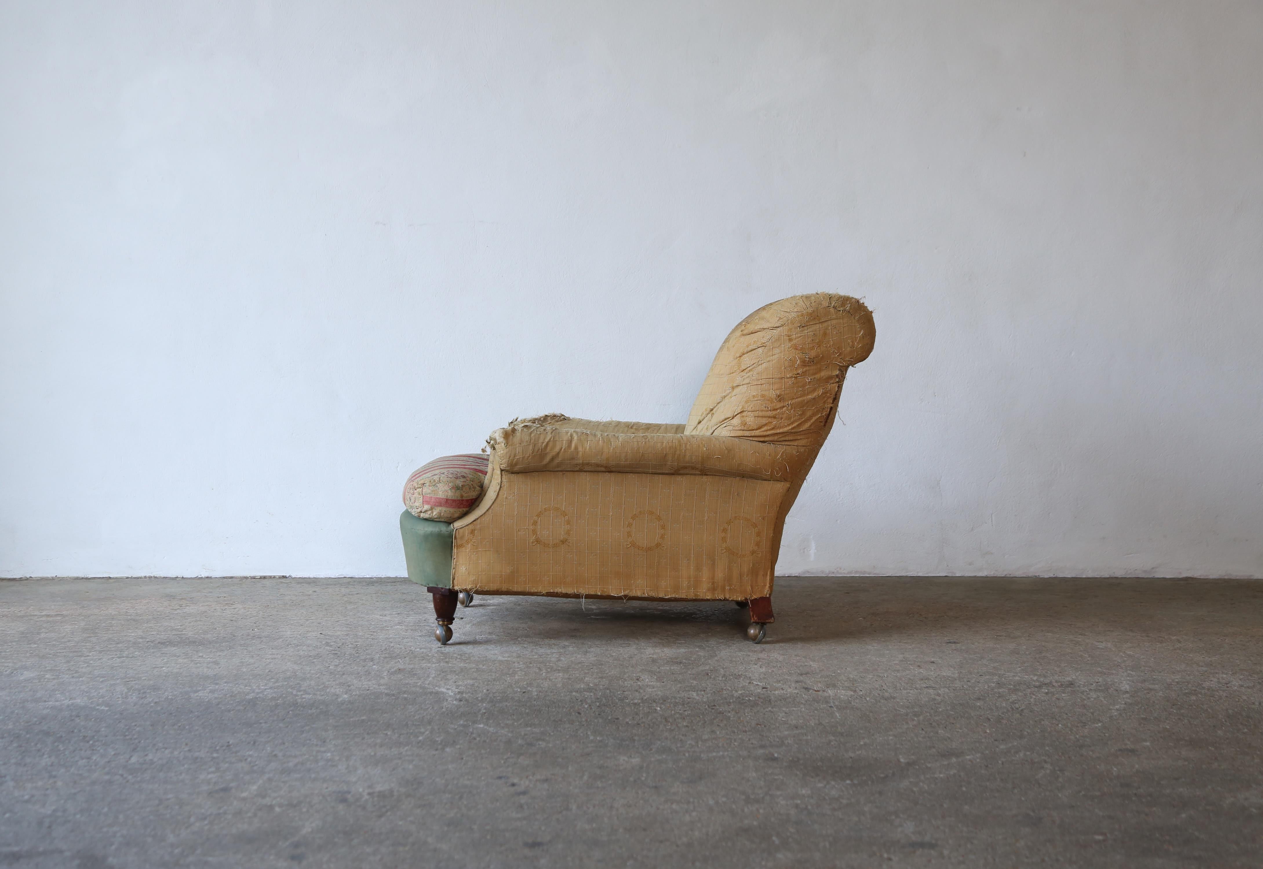 Original Howard Era Deep Seated Armchair, William Birch, England, 19th Century For Sale 6