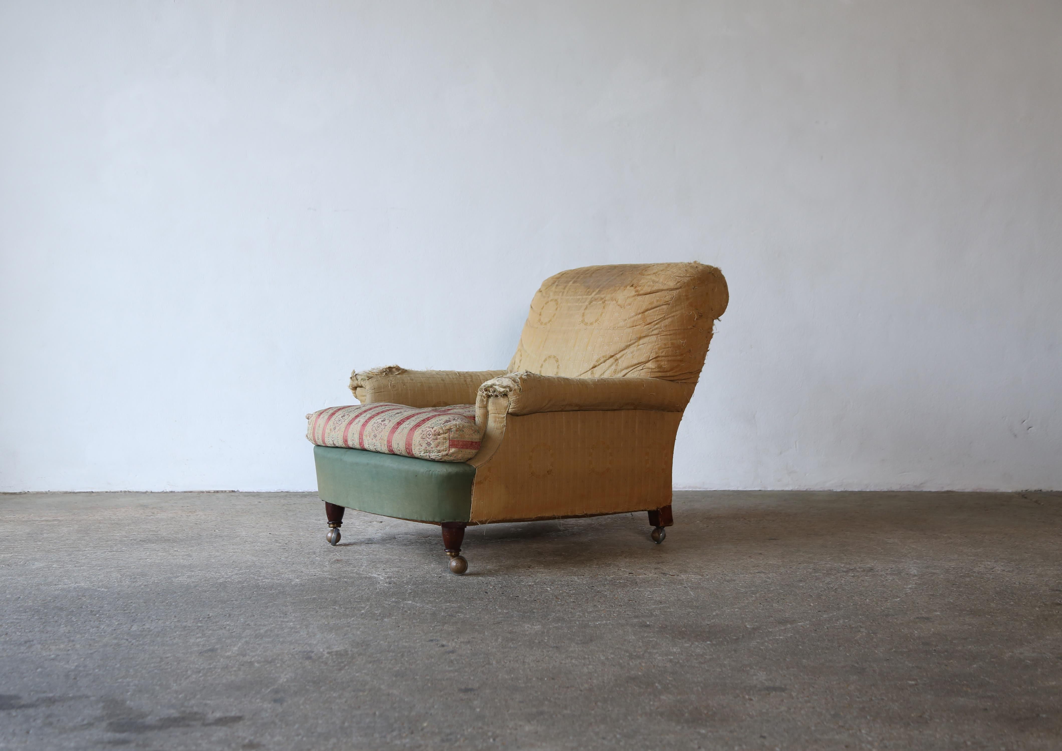 Original Howard Era Deep Seated Armchair, William Birch, England, 19th Century For Sale 7