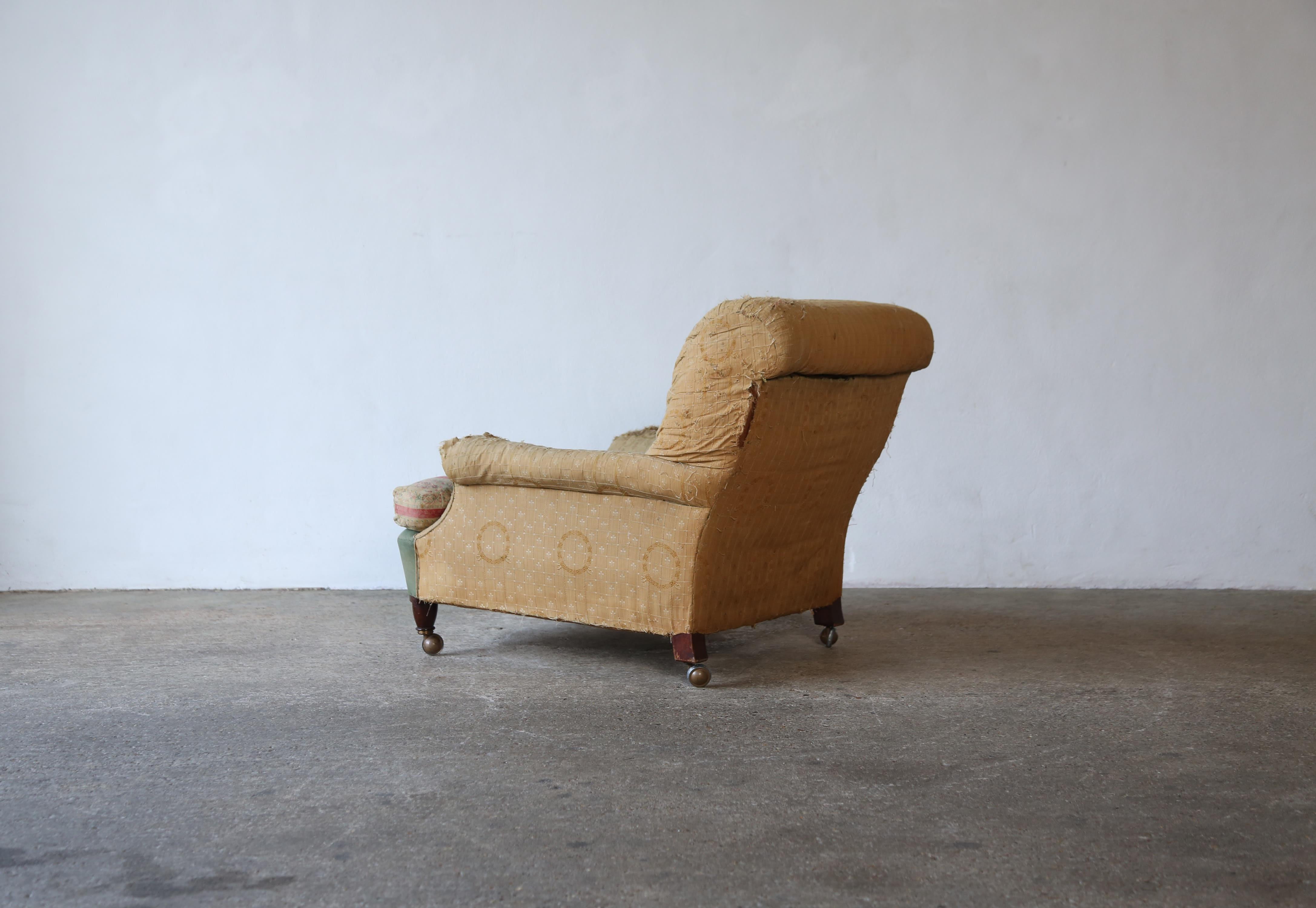 Original Howard Era Deep Seated Armchair, William Birch, England, 19th Century For Sale 8
