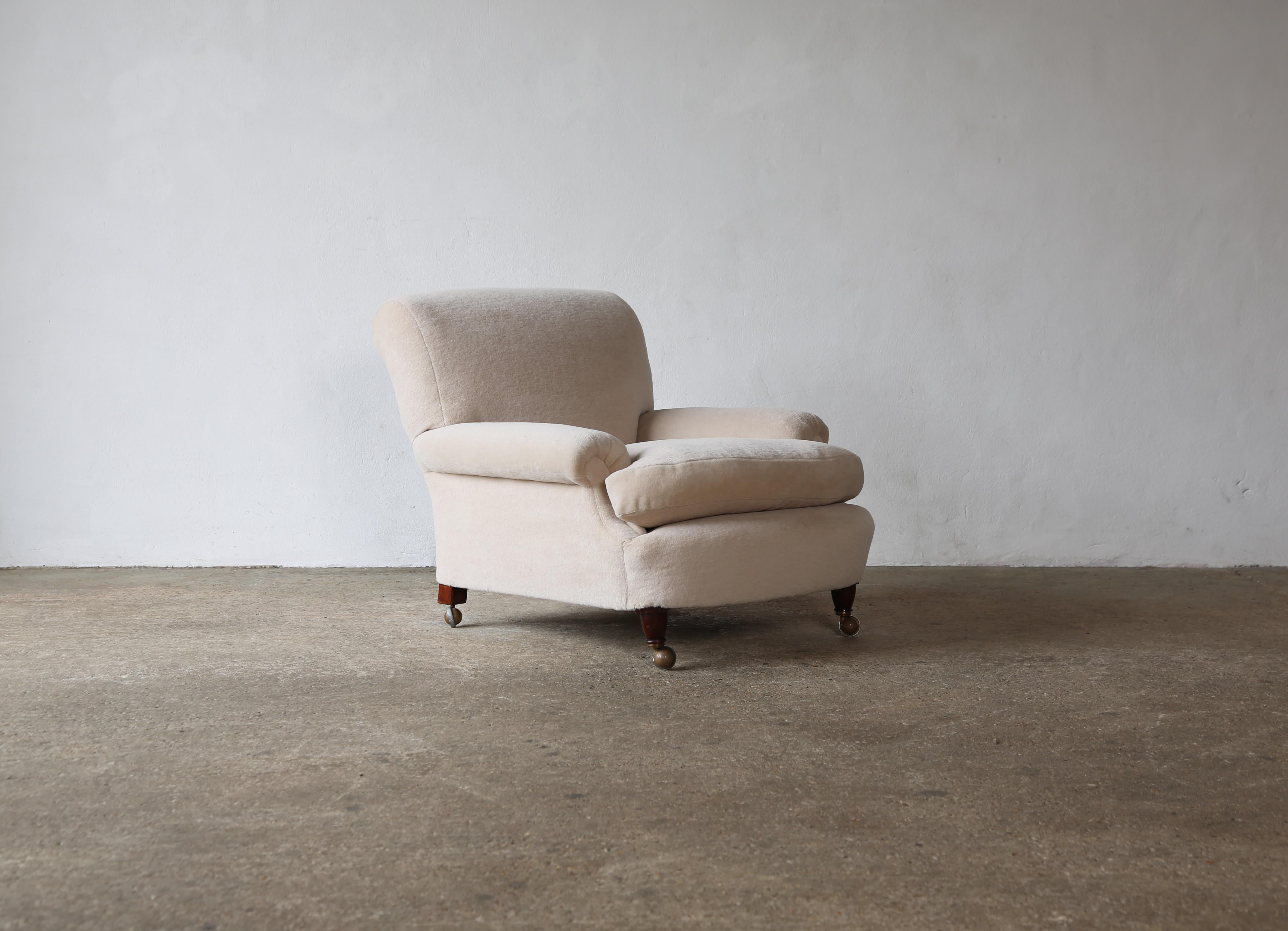 English Original Howard Era Deep Seated Armchair, William Birch, England, 19th Century For Sale