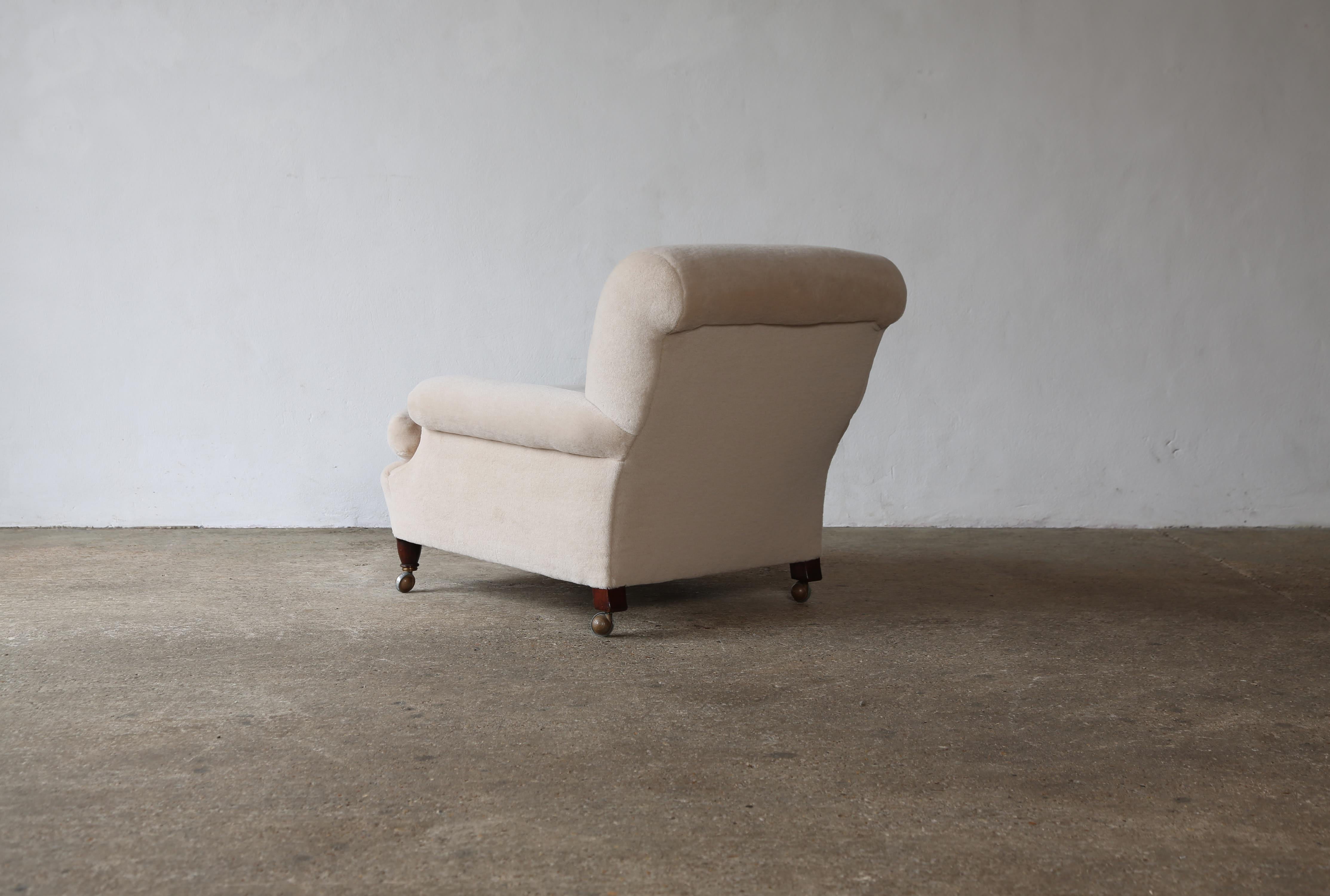 Original Howard Era Deep Seated Armchair, William Birch, England, 19th Century For Sale 1