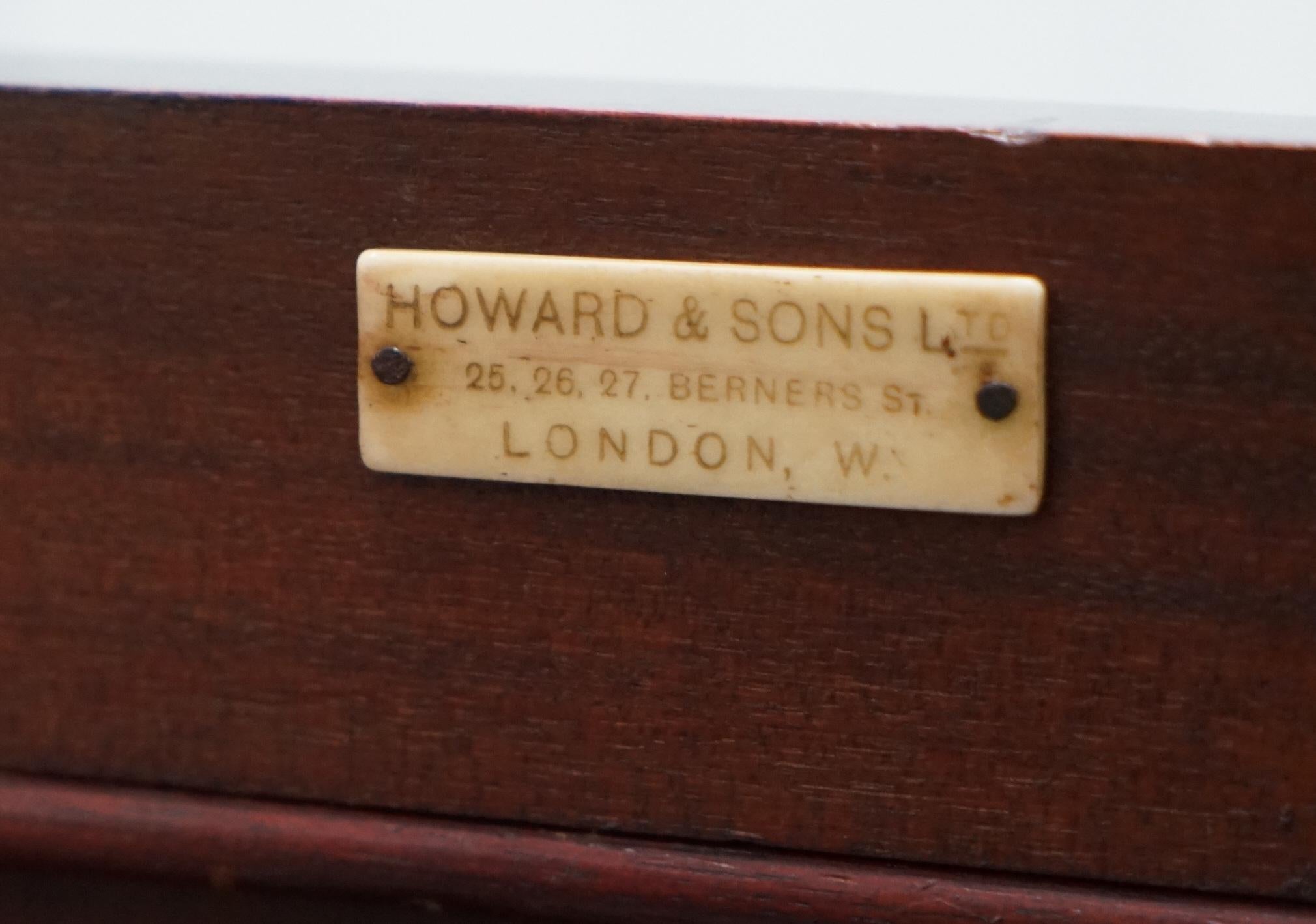 Original Howard & Sons Walnut Victorian Gentleman's Cupboard Sliding Shelves 6