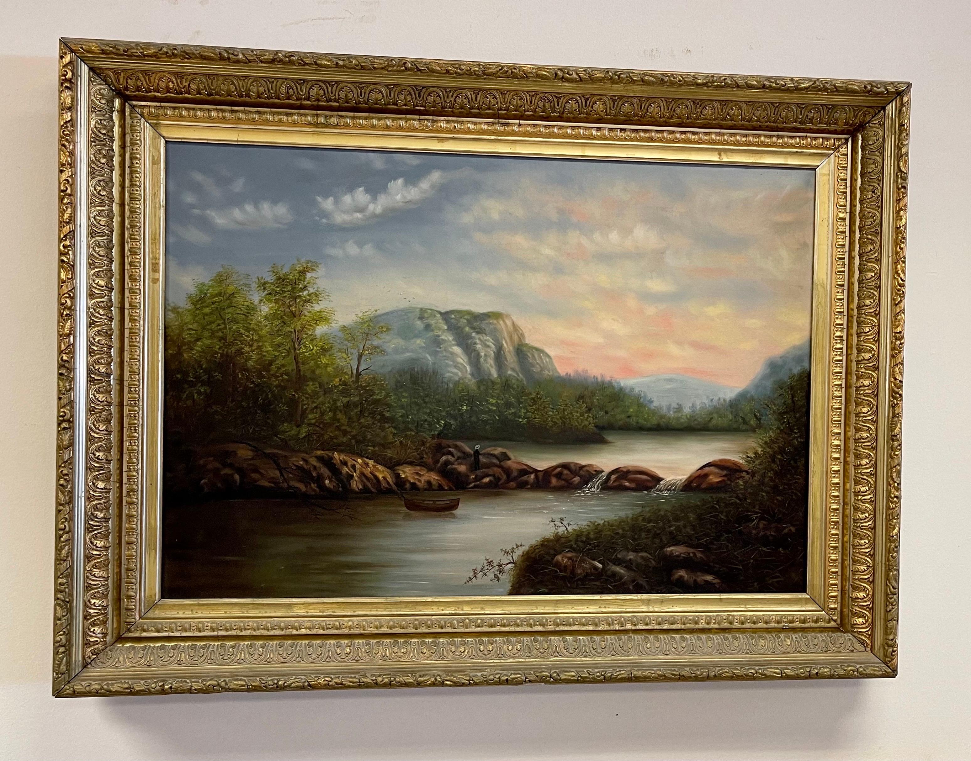 Original Hudson River School Oil Painting 9