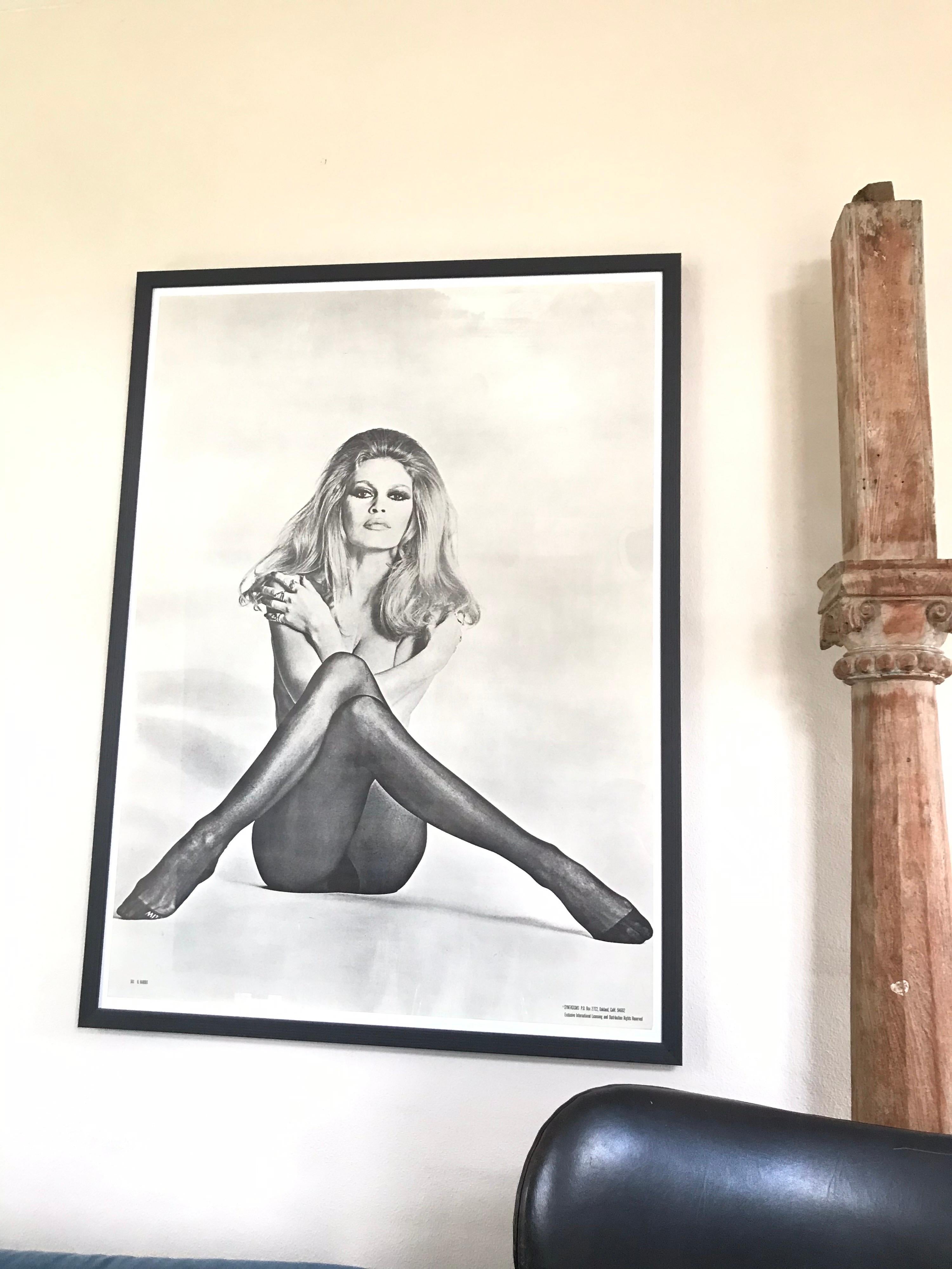 Original Iconic and Rare Vintage Brigitte Bardot Poster from 1970 1