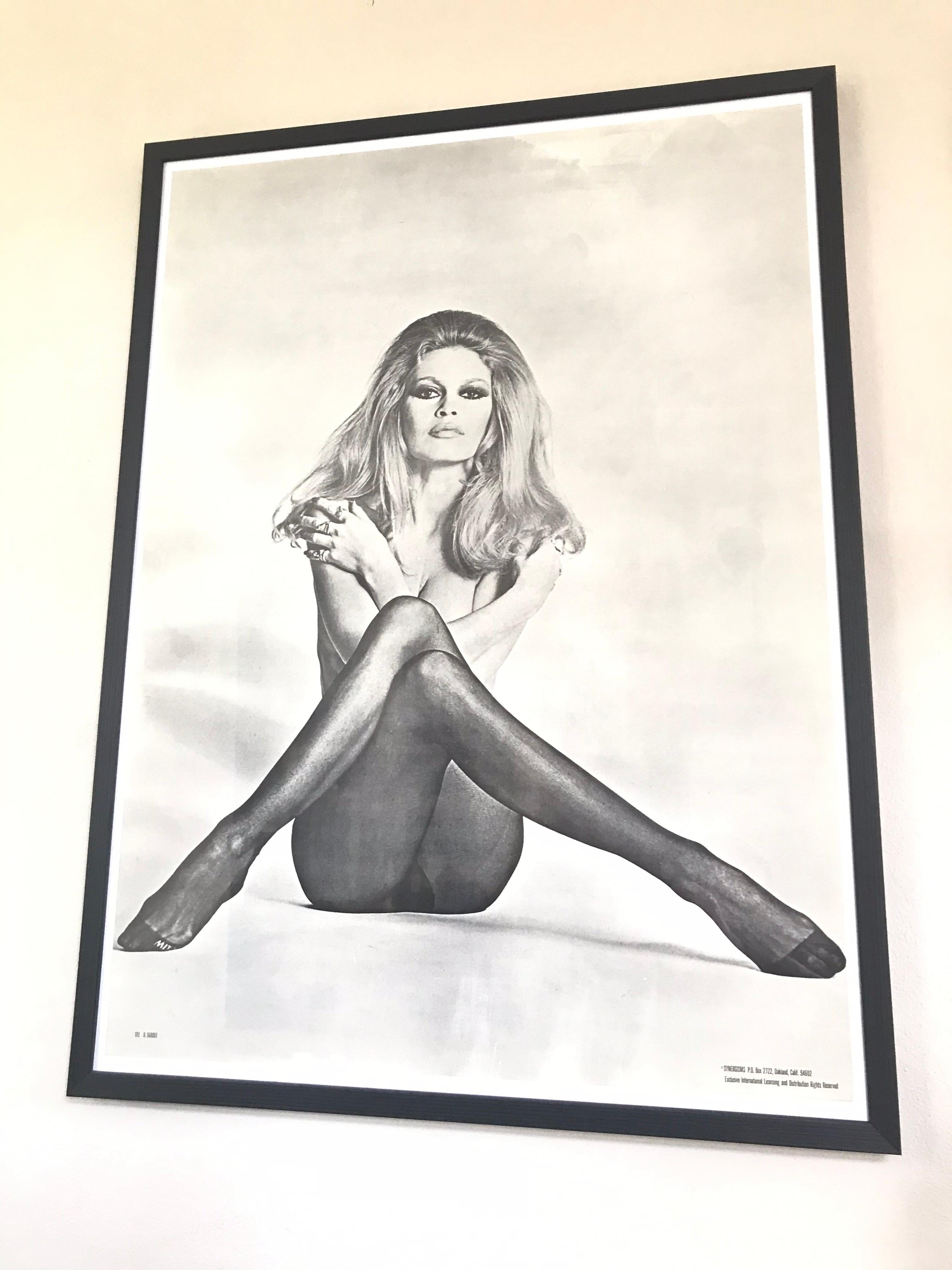 Original Iconic and Rare Vintage Brigitte Bardot Poster from 1970 2