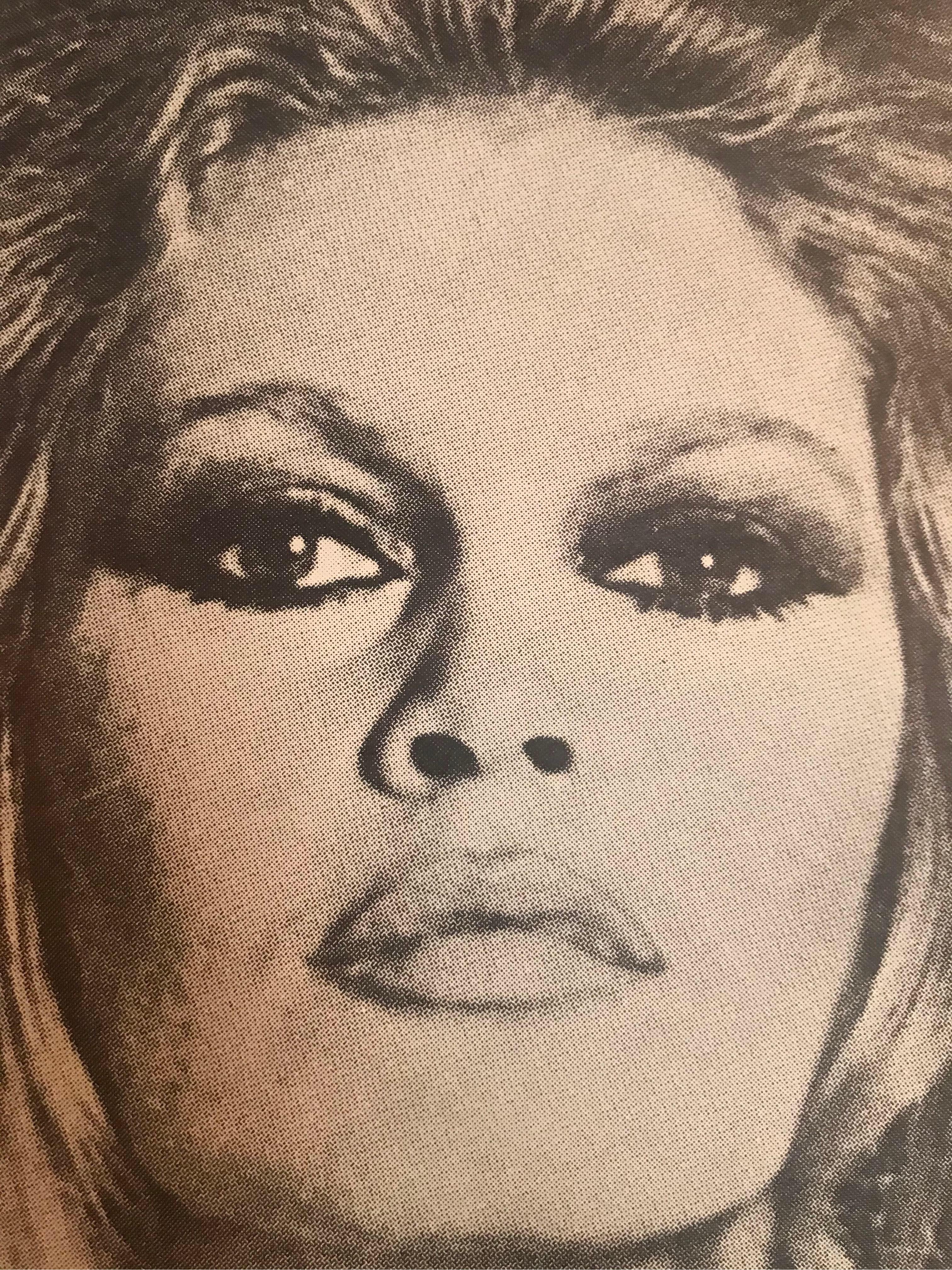 Modern Original Iconic and Rare Vintage Brigitte Bardot Poster from 1970