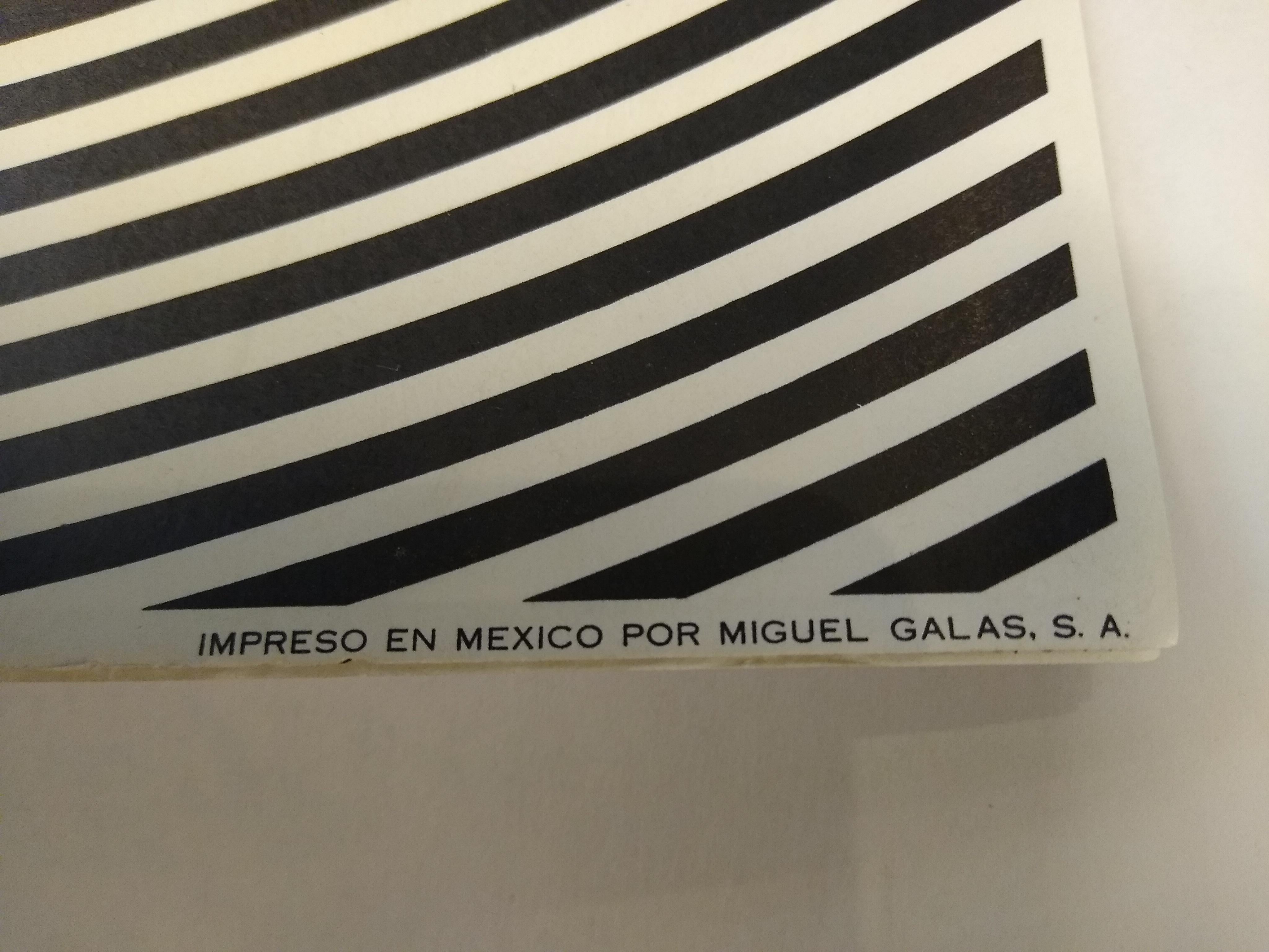 Originales ikonisches Op-Art-Poster, entworfen von Lanz Wyman für die Olympischen Spiele 68 in Mexiko  im Zustand „Gut“ im Angebot in Mexico, DF